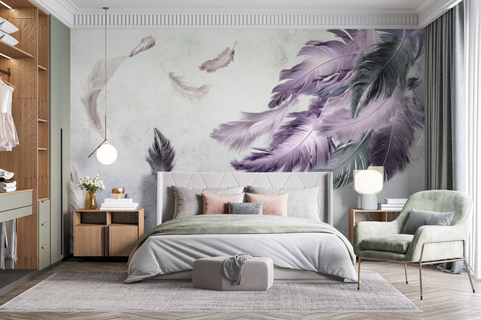 Fototapeta lot lekkich piór