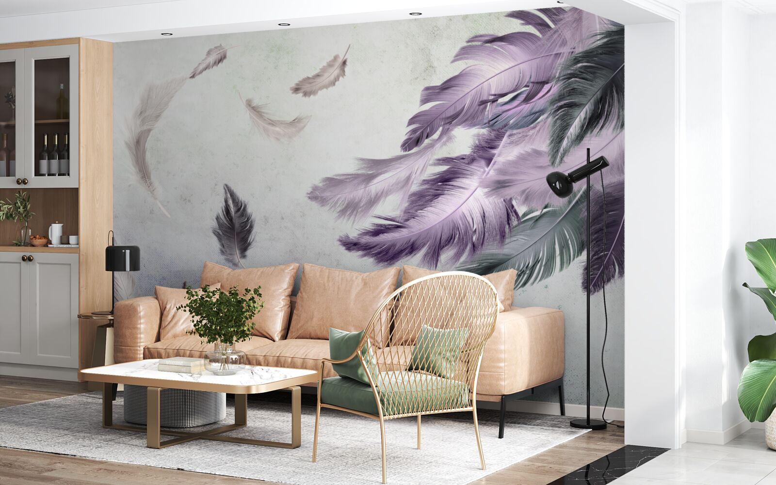 Fototapeta lot lekkich piór