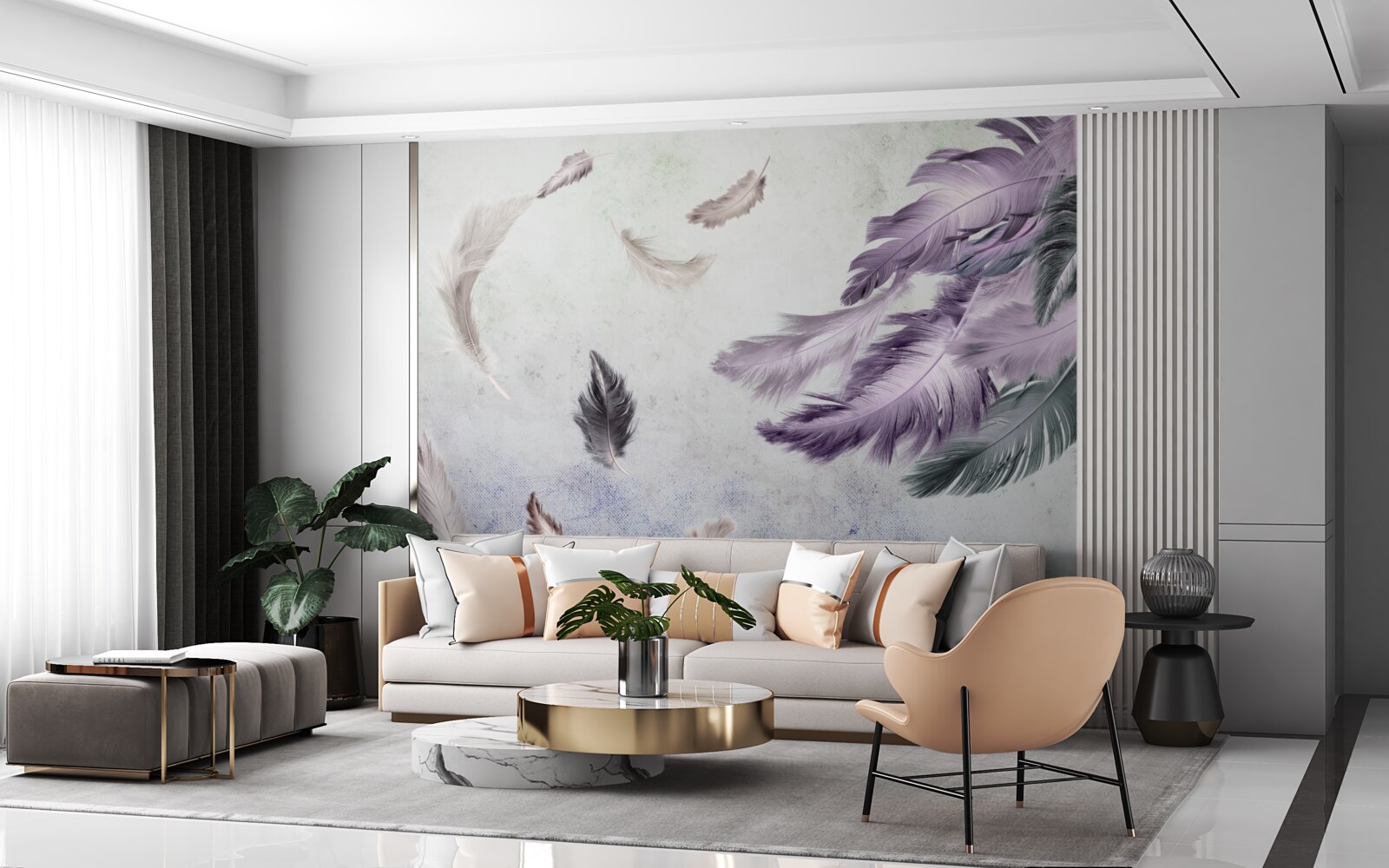 Fototapeta lot lekkich piór