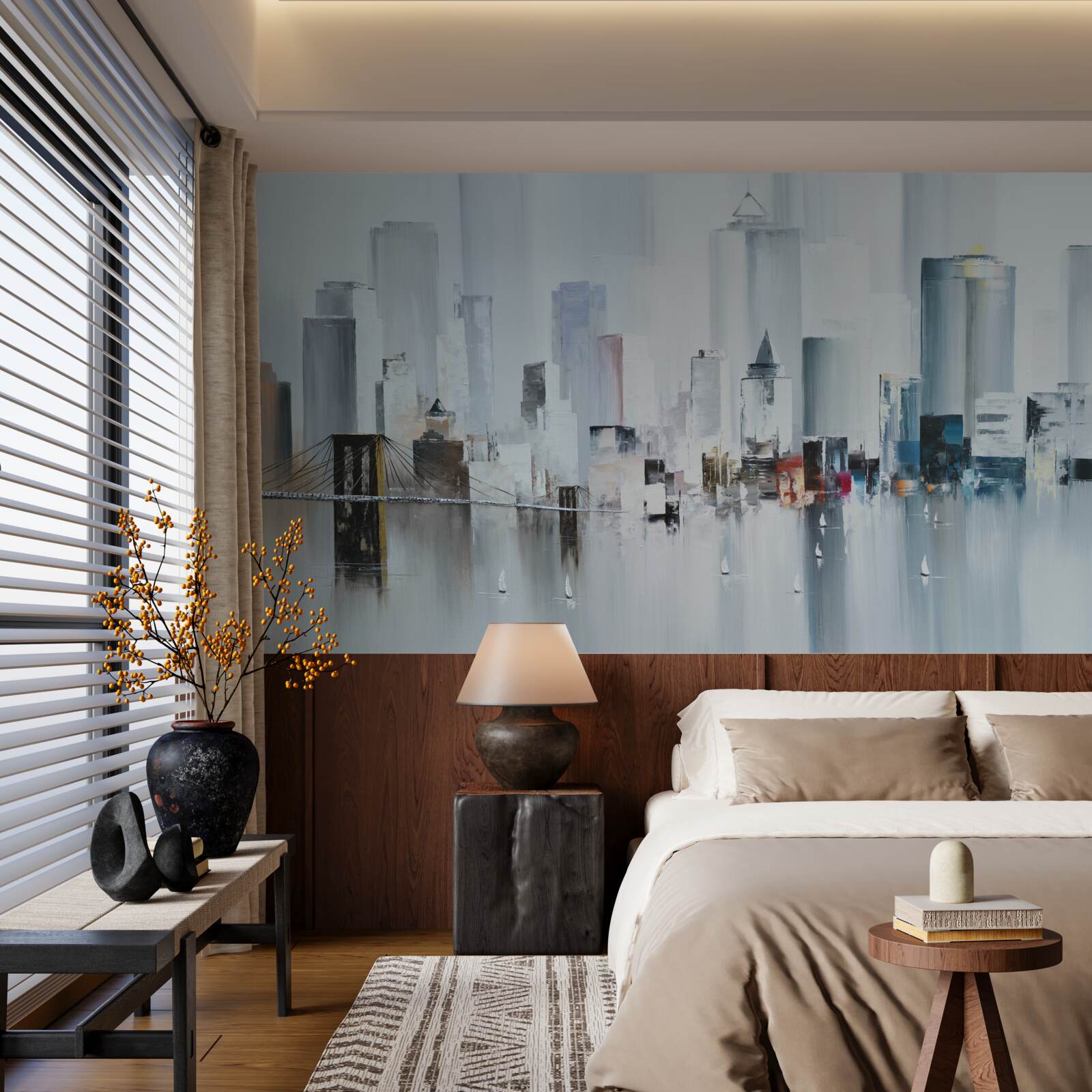 Fototapeta podczas deszczowej pogody w nowym jorku