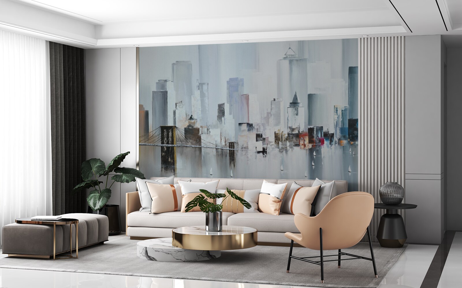 Fototapeta podczas deszczowej pogody w nowym jorku