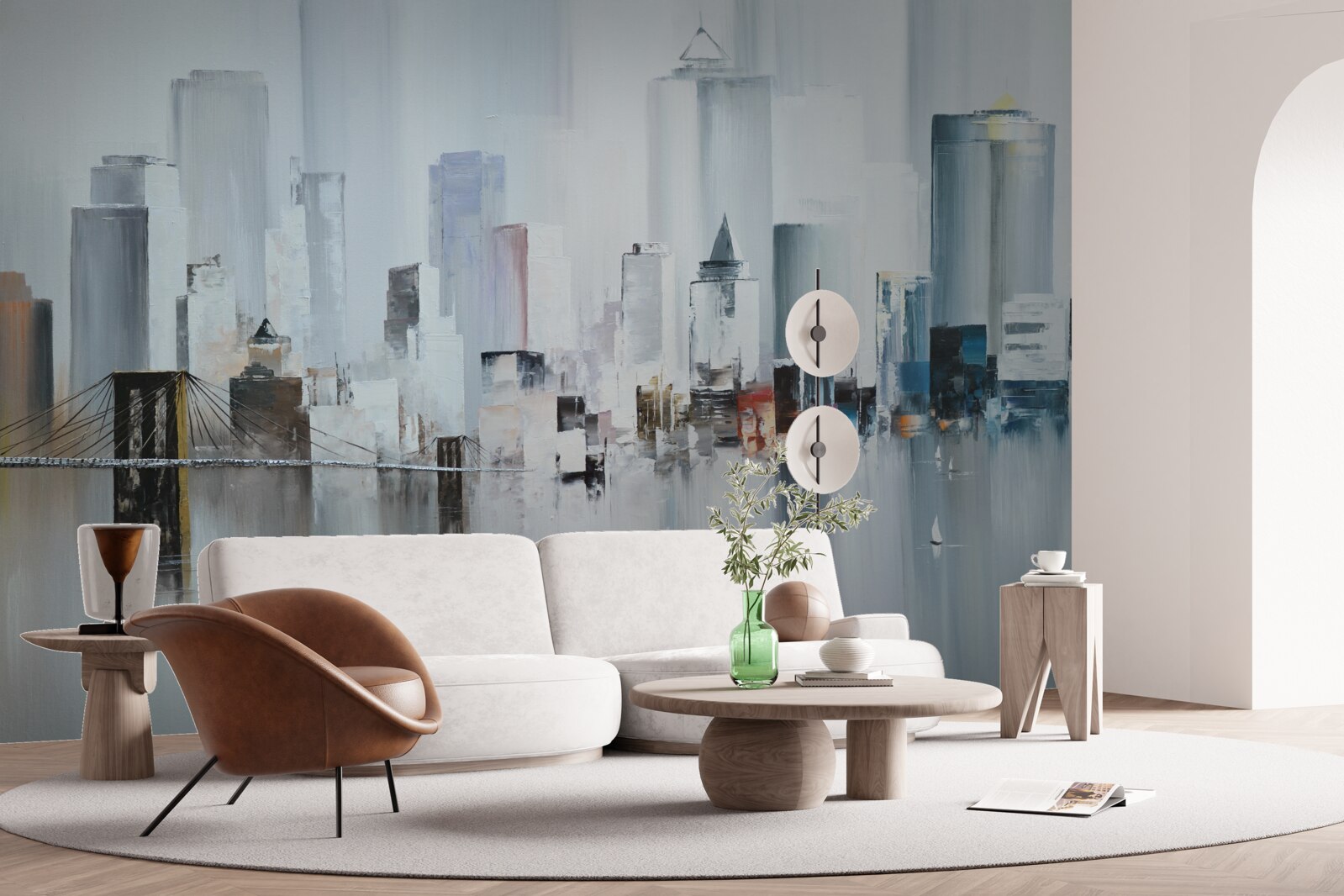 Fototapeta podczas deszczowej pogody w nowym jorku