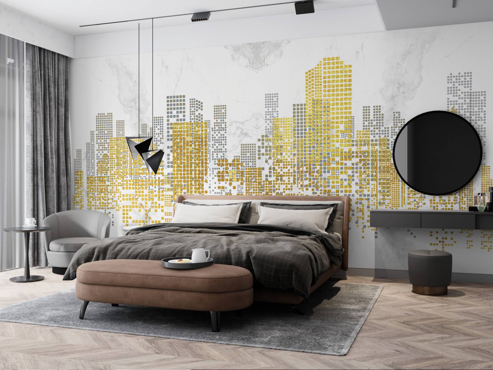 Fototapeta budynki linii miejskiej