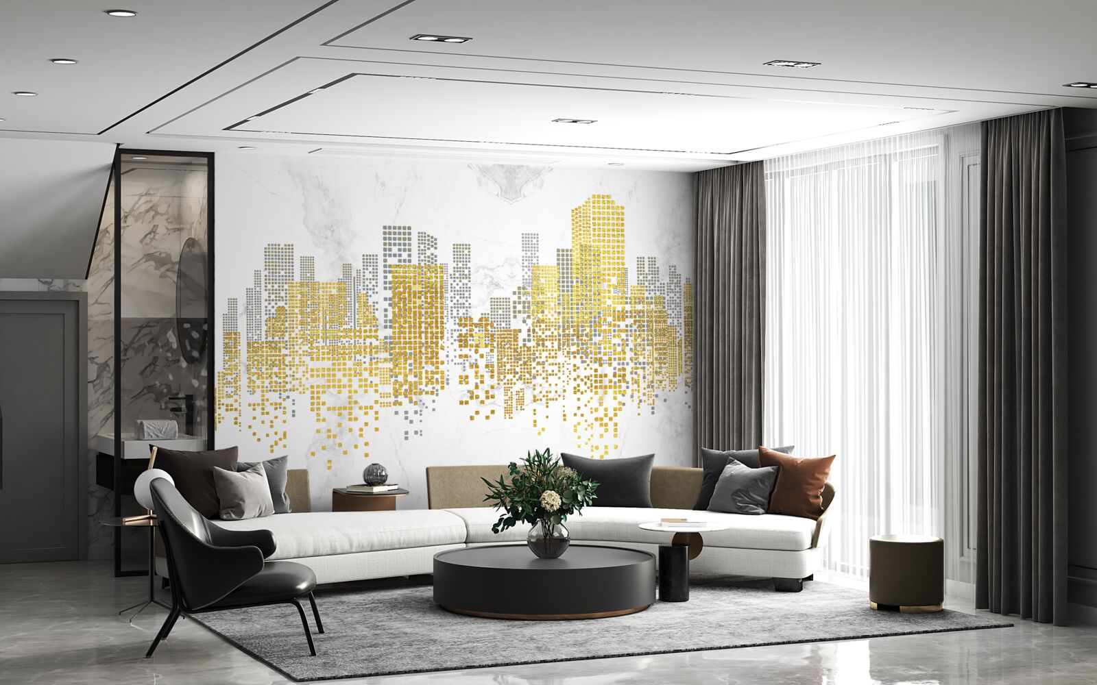 Fototapeta budynki linii miejskiej