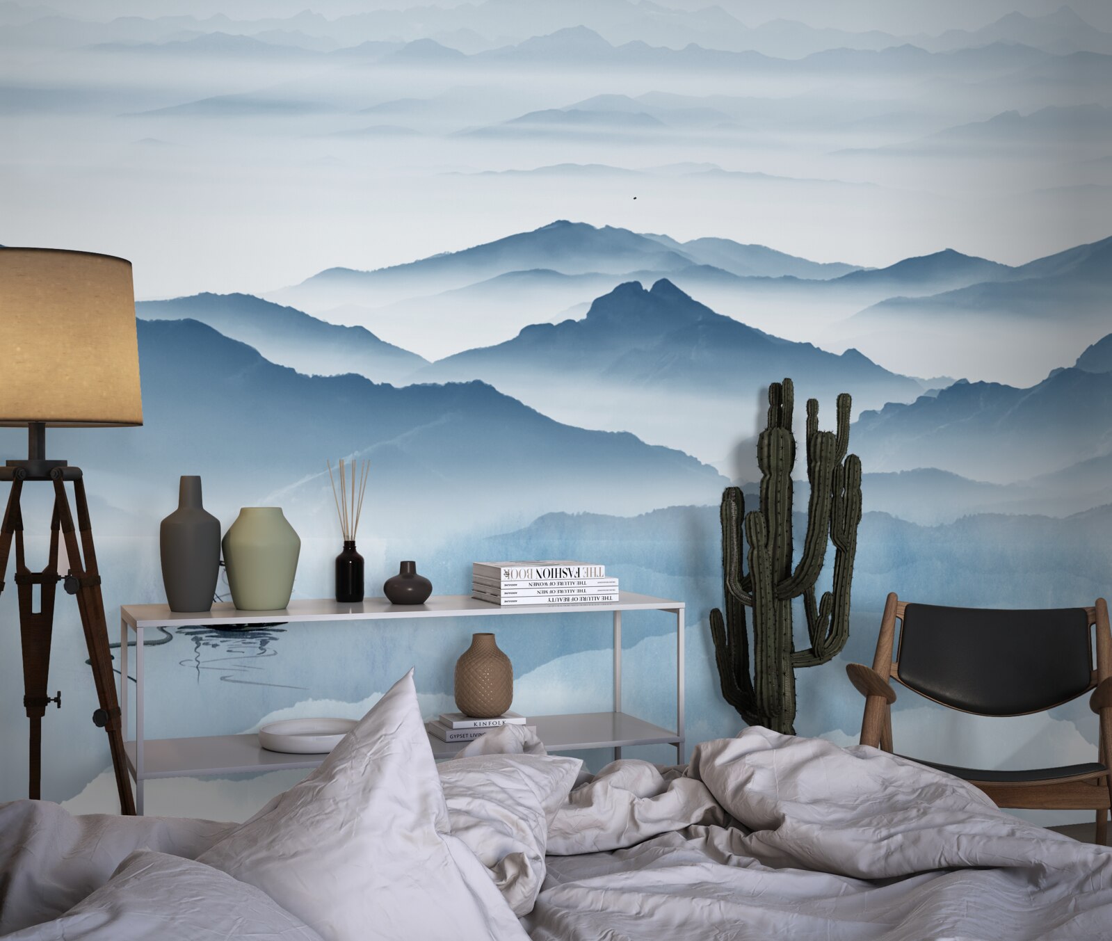 Fototapeta Łowienie ryb na górskim jeziorze