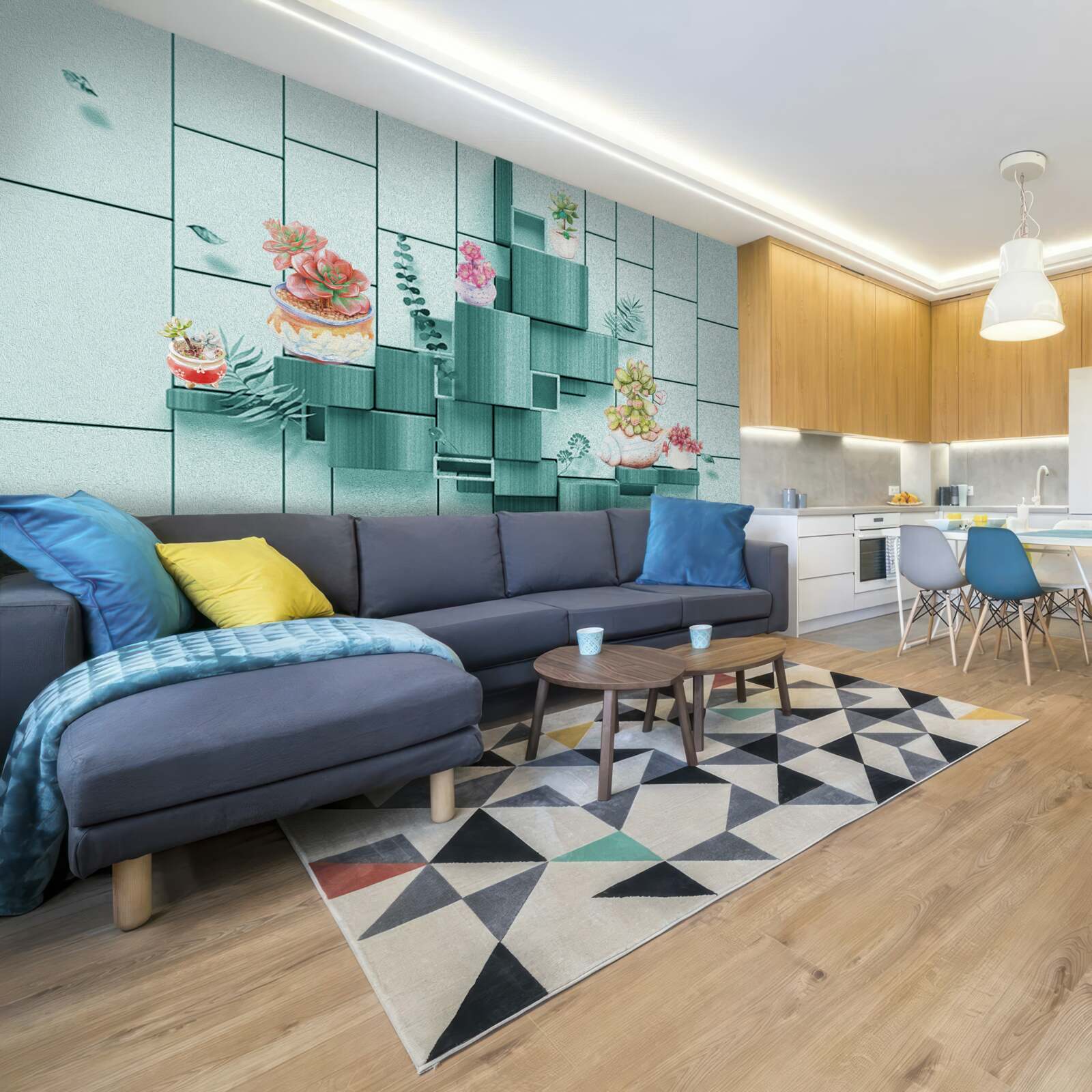 Fototapeta doniczki z kwiatami i roślinami