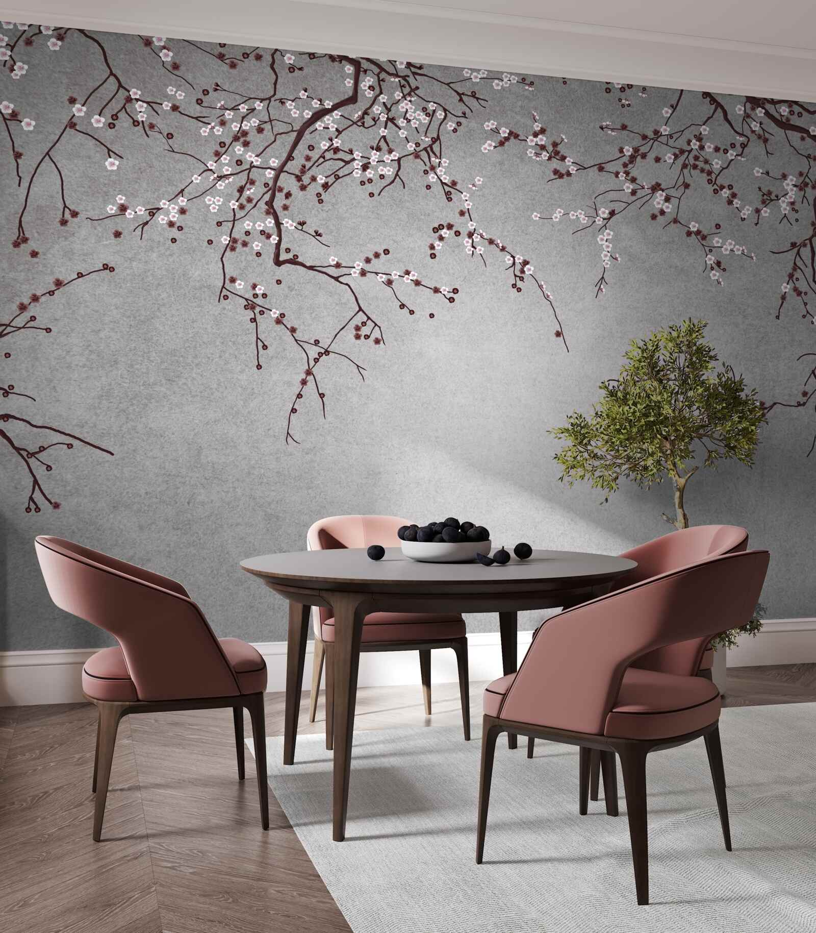 Fototapeta gałęzie drzewa są usiane drobnymi kwiatami