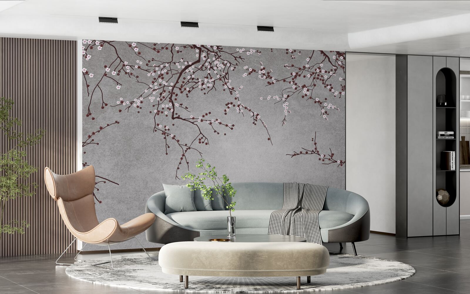 Fototapeta gałęzie drzewa są usiane drobnymi kwiatami