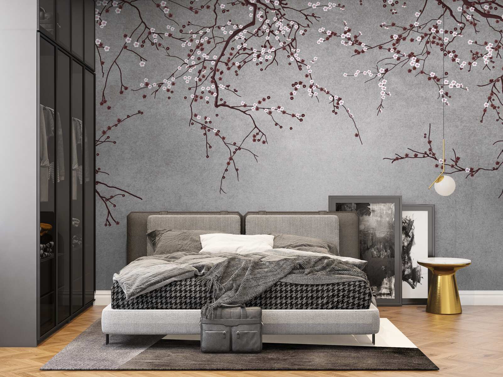 Fototapeta gałęzie drzewa są usiane drobnymi kwiatami