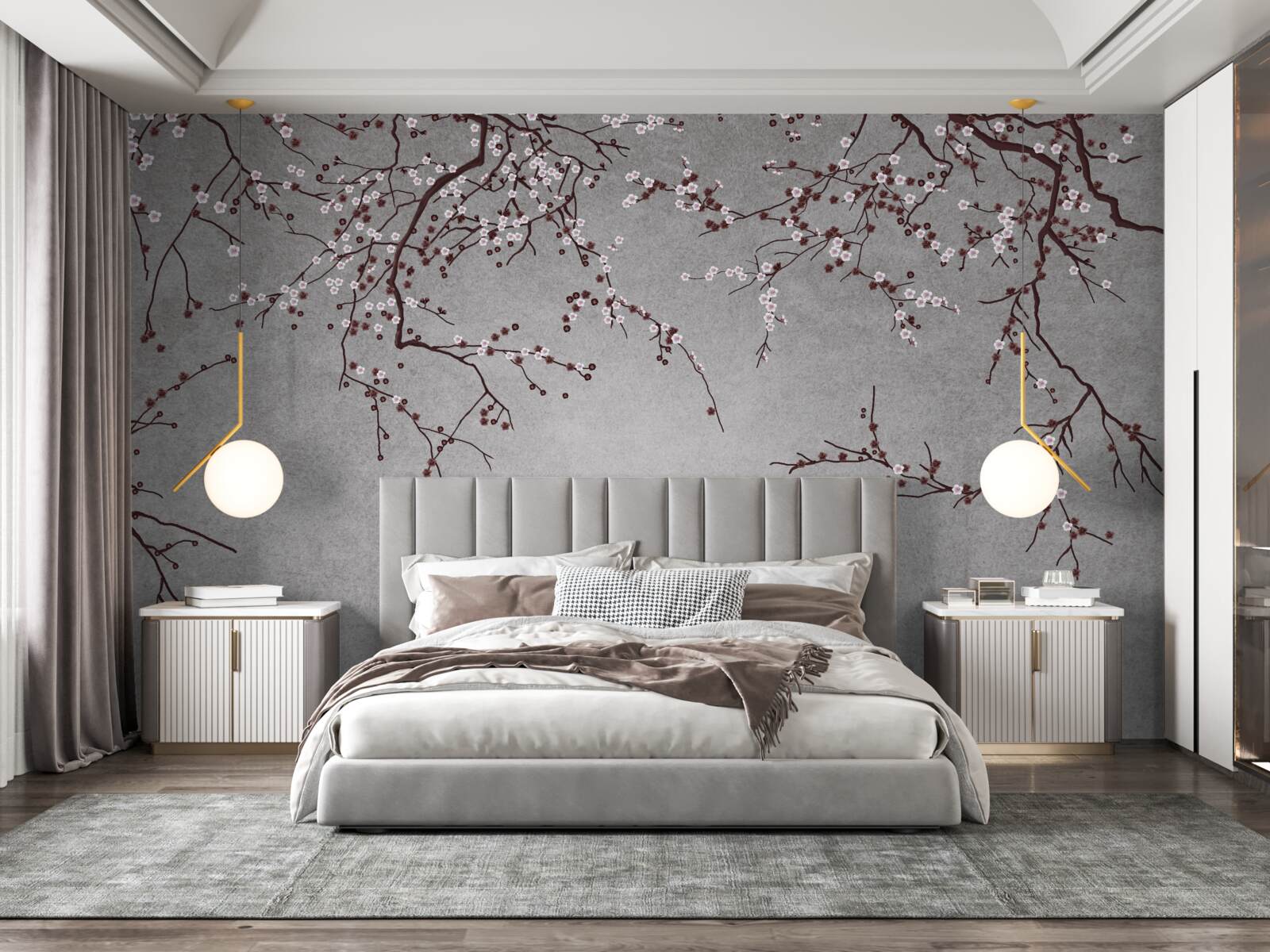 Fototapeta gałęzie drzewa są usiane drobnymi kwiatami