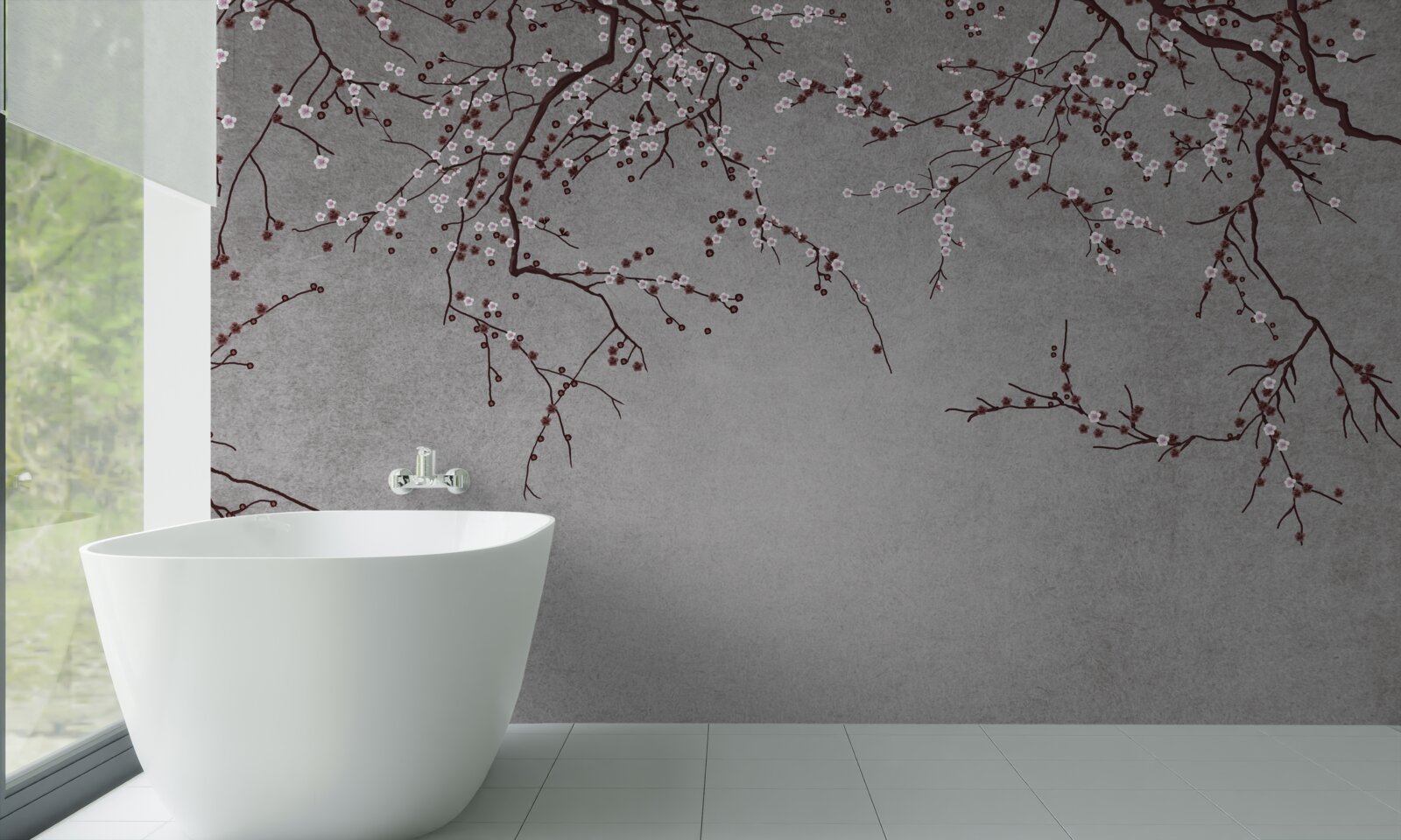 Fototapeta gałęzie drzewa są usiane drobnymi kwiatami