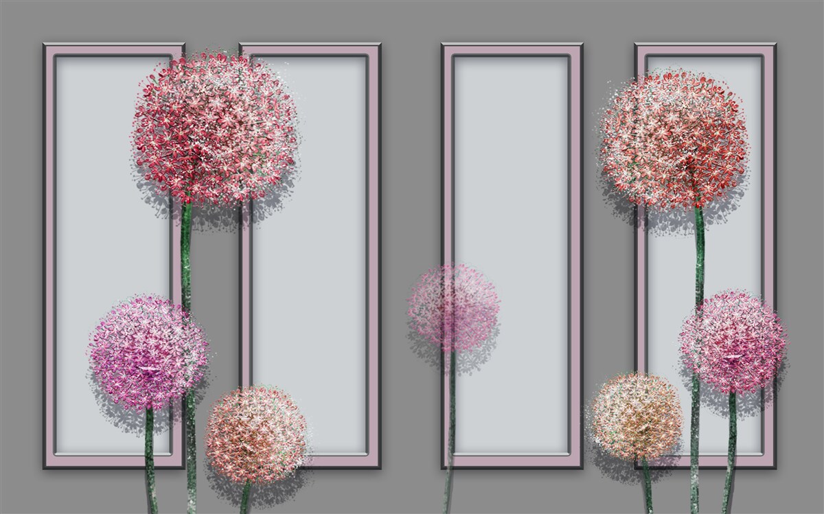 Fototapeta mniszki i moduły okienne