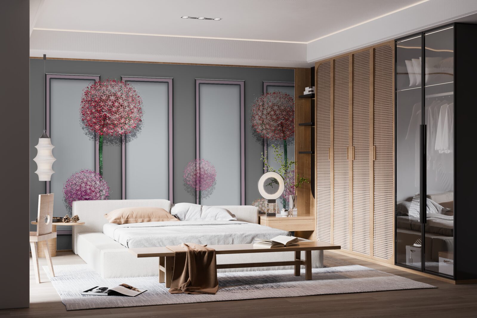 Fototapeta mniszki i moduły okienne