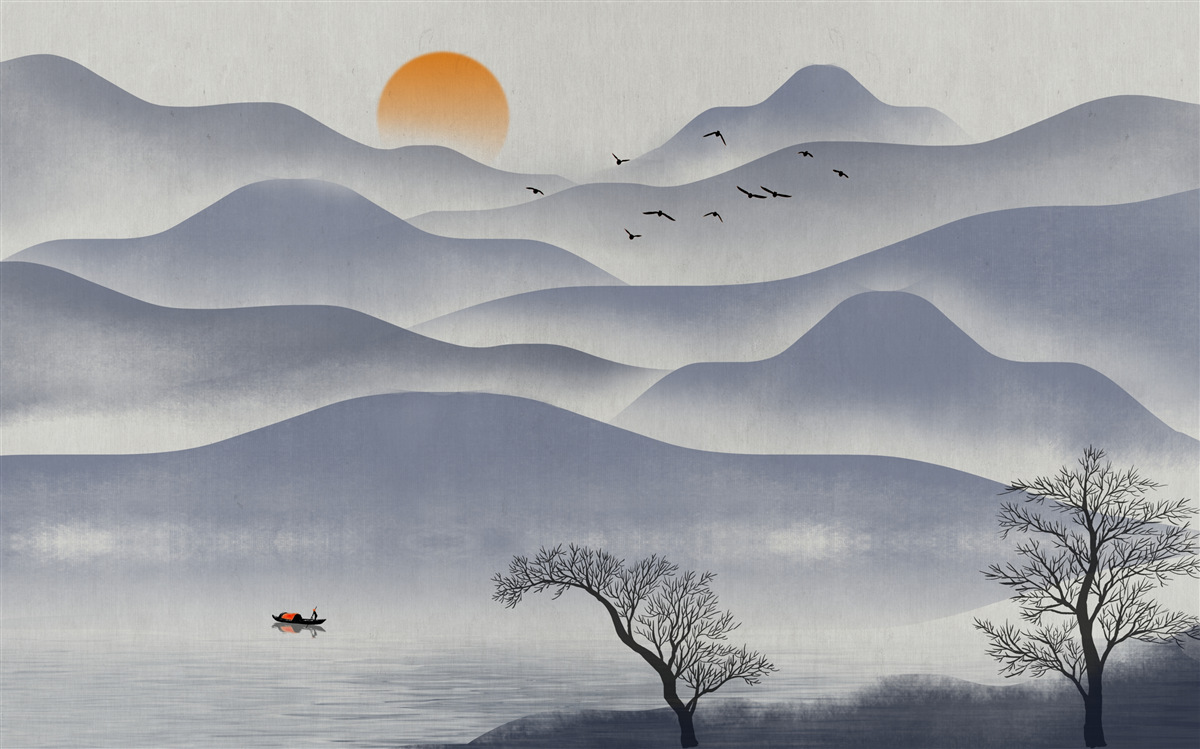 Fototapeta porządek na jeziorze wypełnia rybak