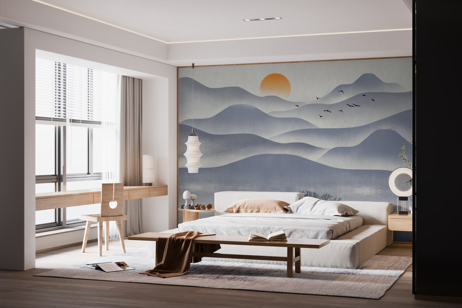 Fototapeta porządek na jeziorze wypełnia rybak