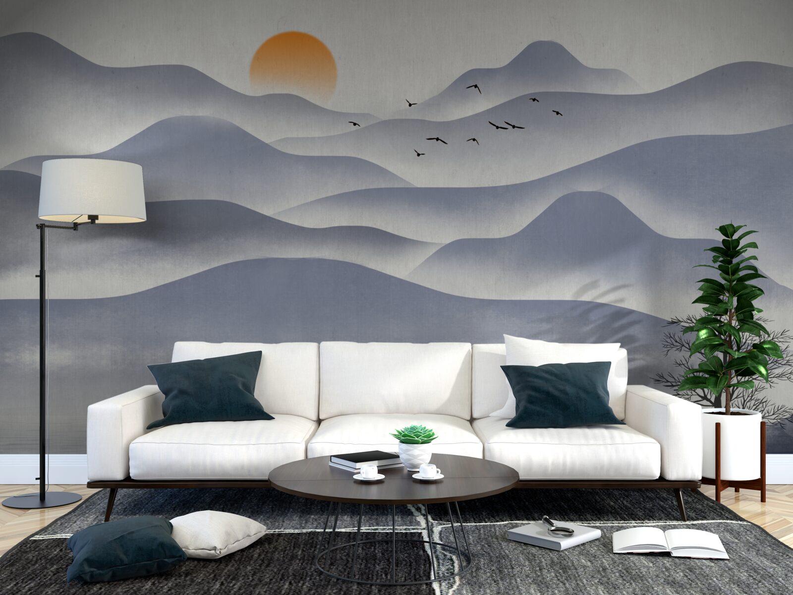 Fototapeta porządek na jeziorze wypełnia rybak