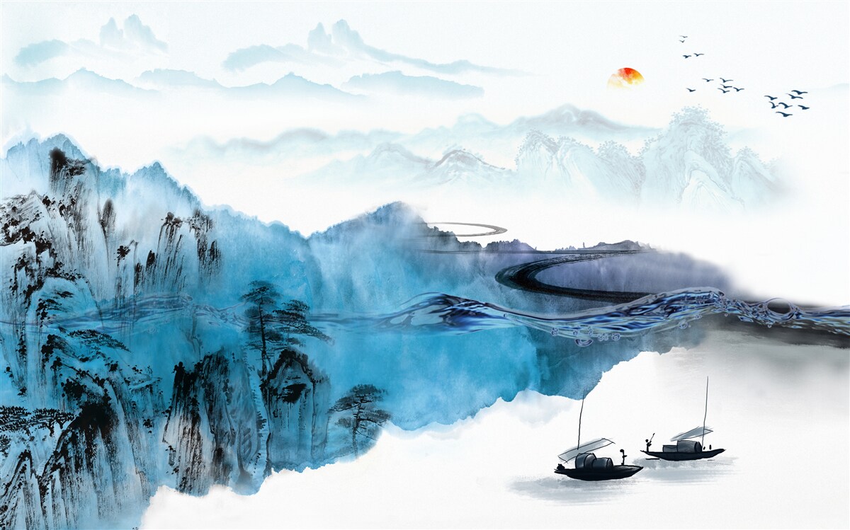 Fototapeta górska wioska rybacka