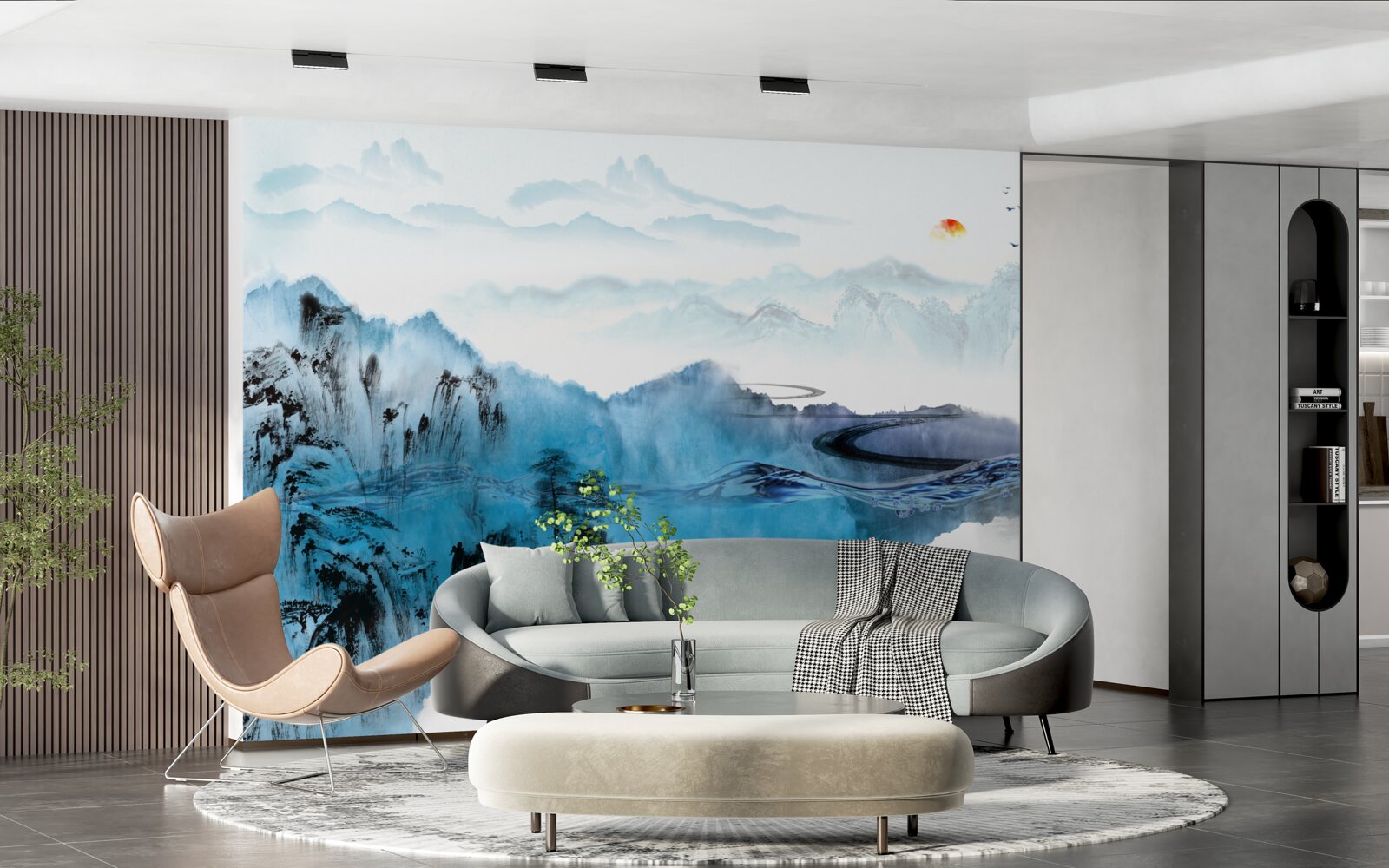 Fototapeta górska wioska rybacka