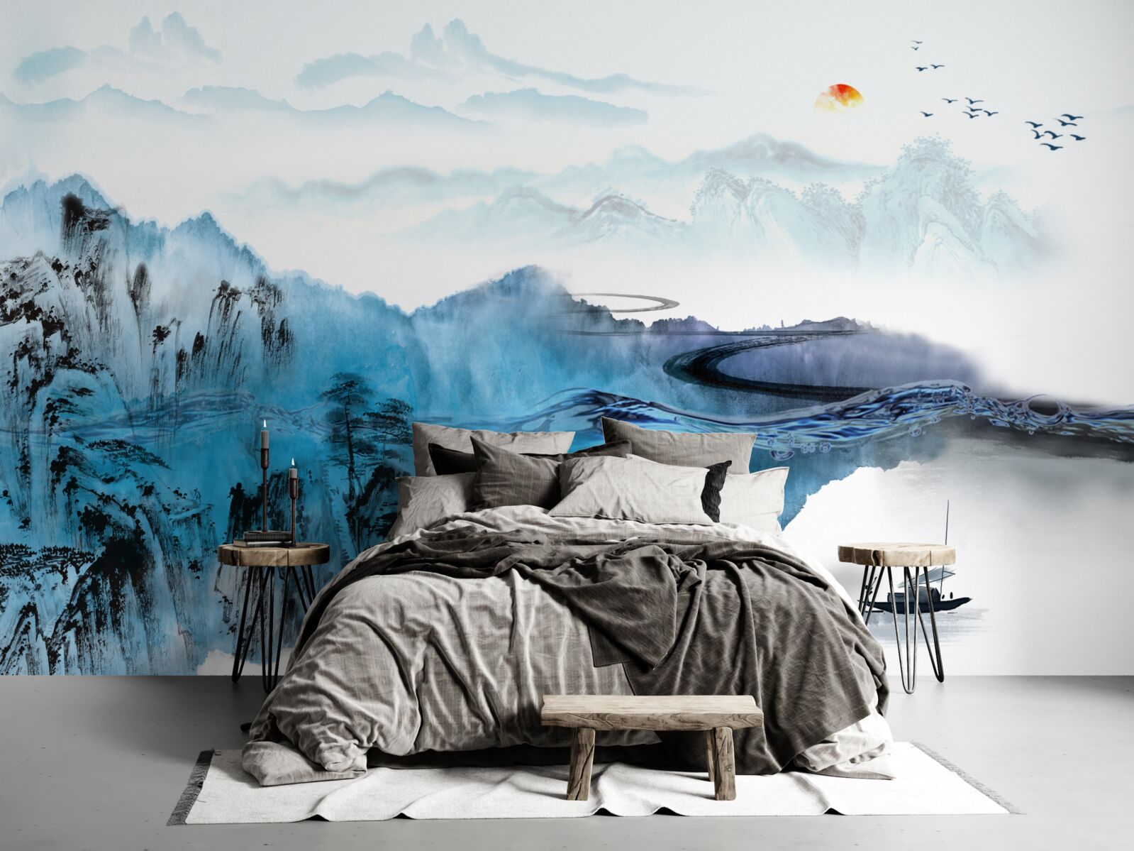 Fototapeta górska wioska rybacka