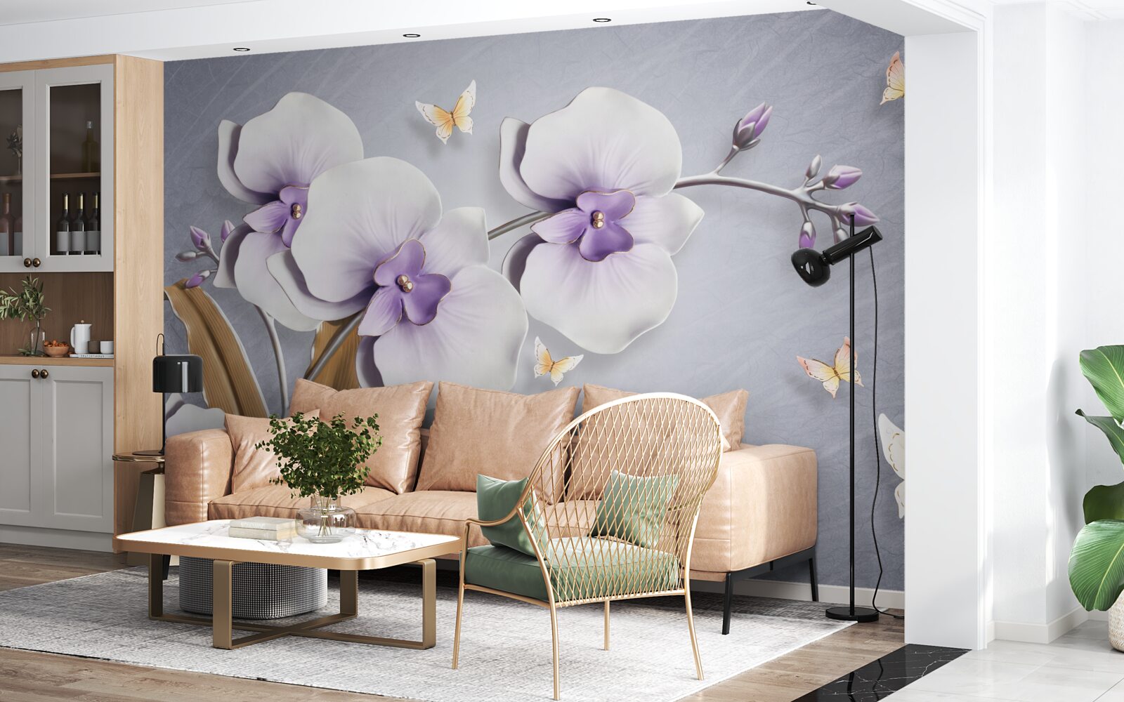Fototapeta ogromne liliowe orchidee