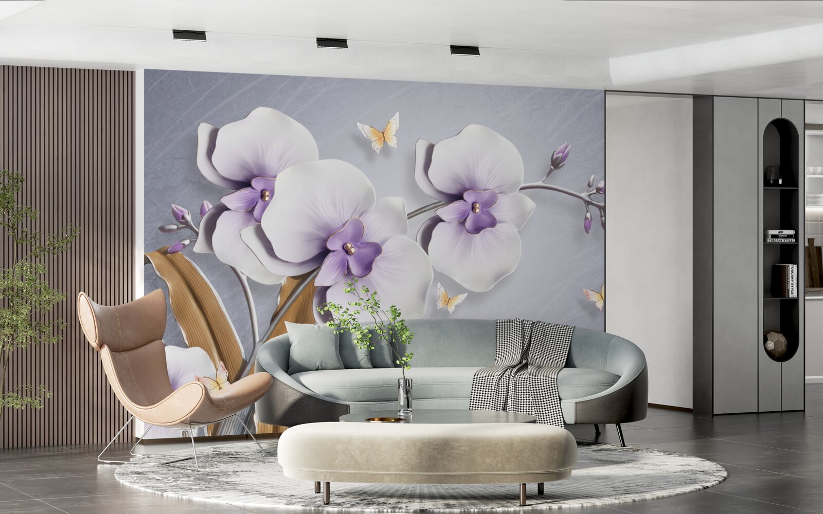 Fototapeta ogromne liliowe orchidee