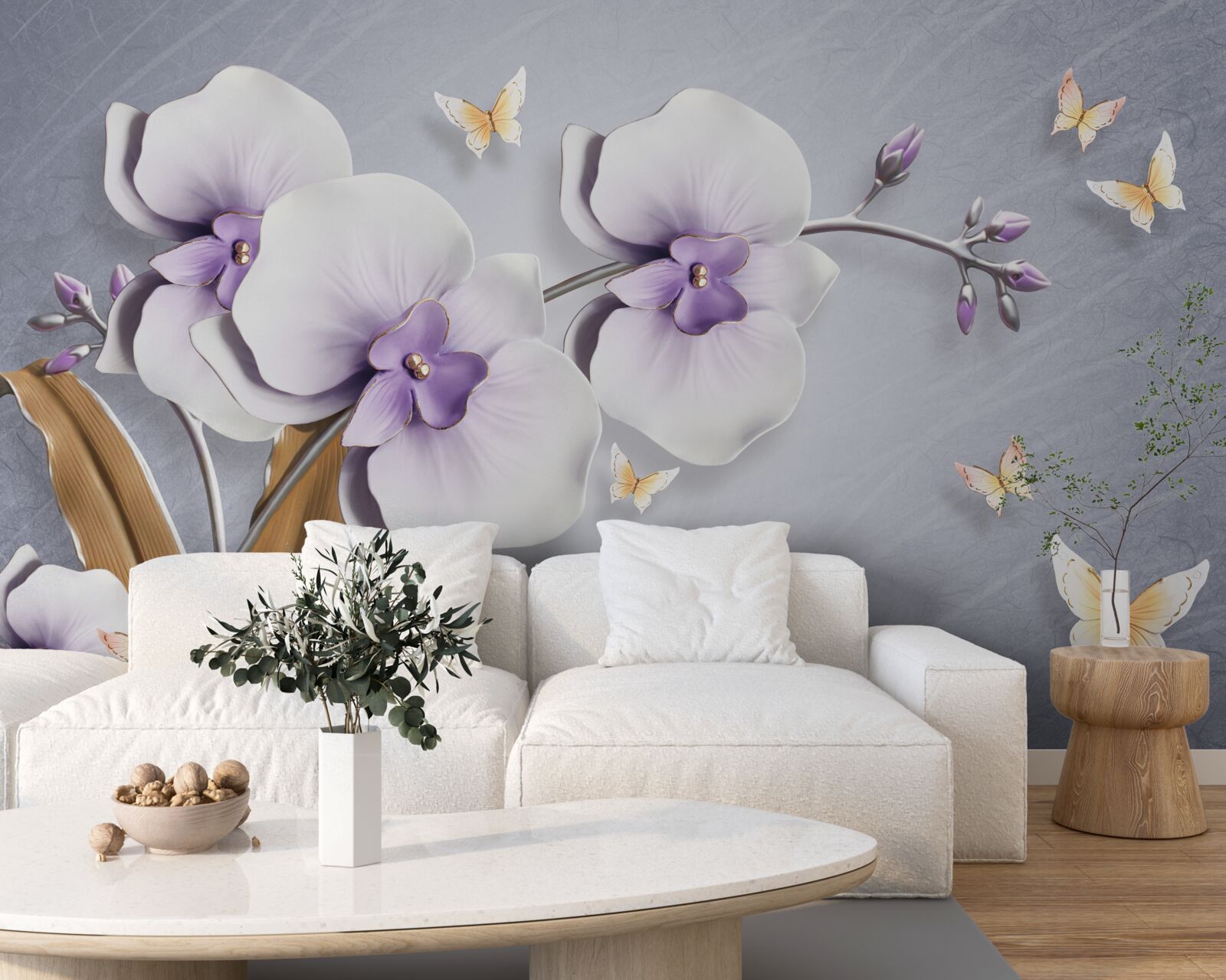 Fototapeta ogromne liliowe orchidee