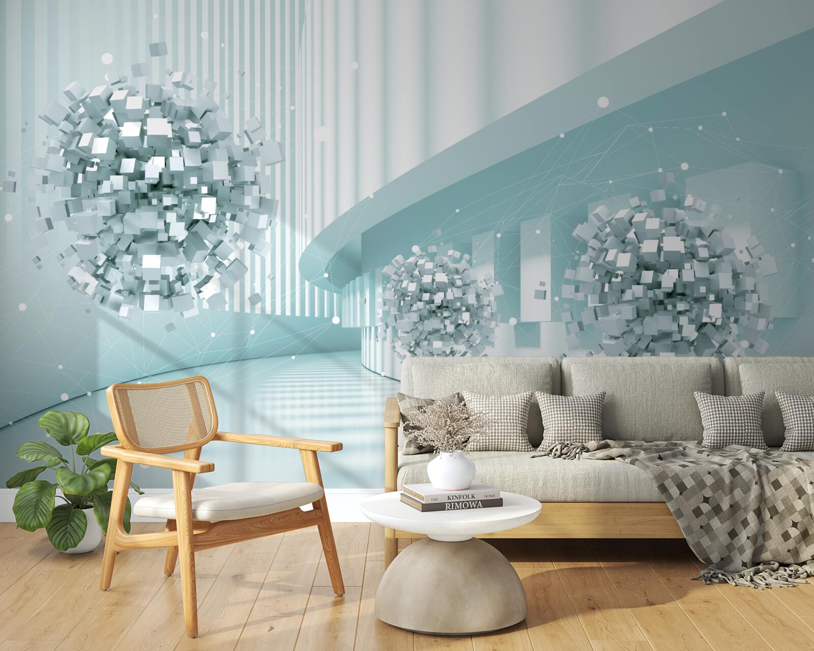 Fototapeta niewidzialne kule szybują po trajektorii