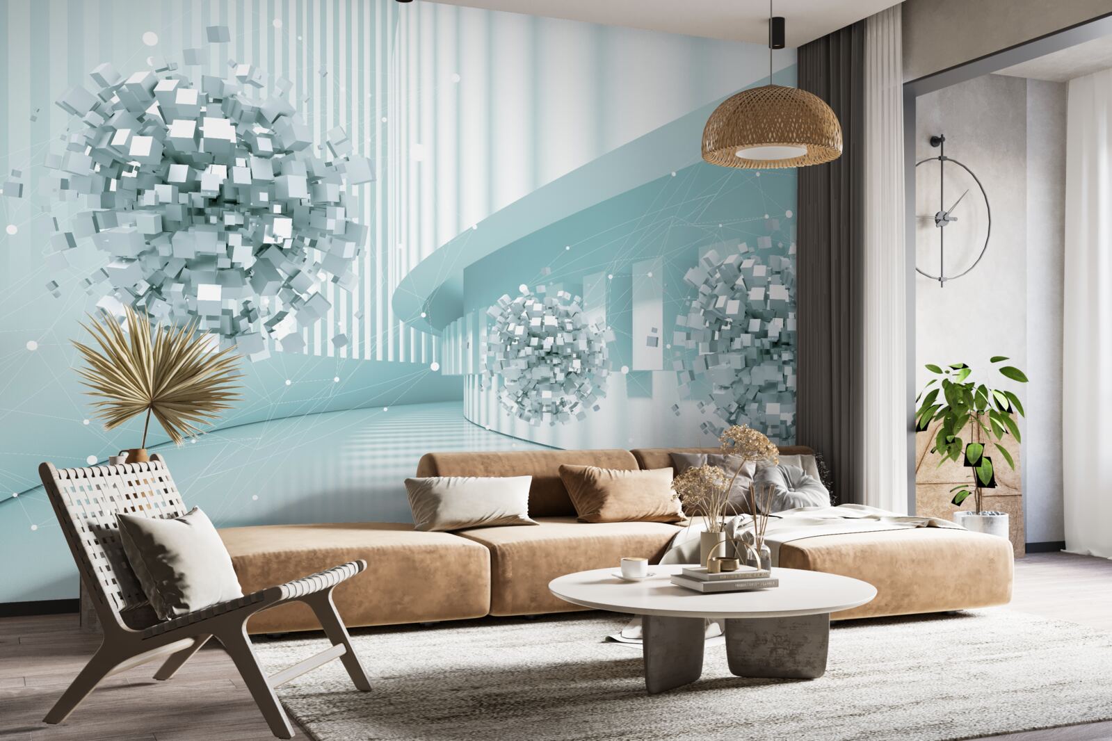 Fototapeta niewidzialne kule szybują po trajektorii