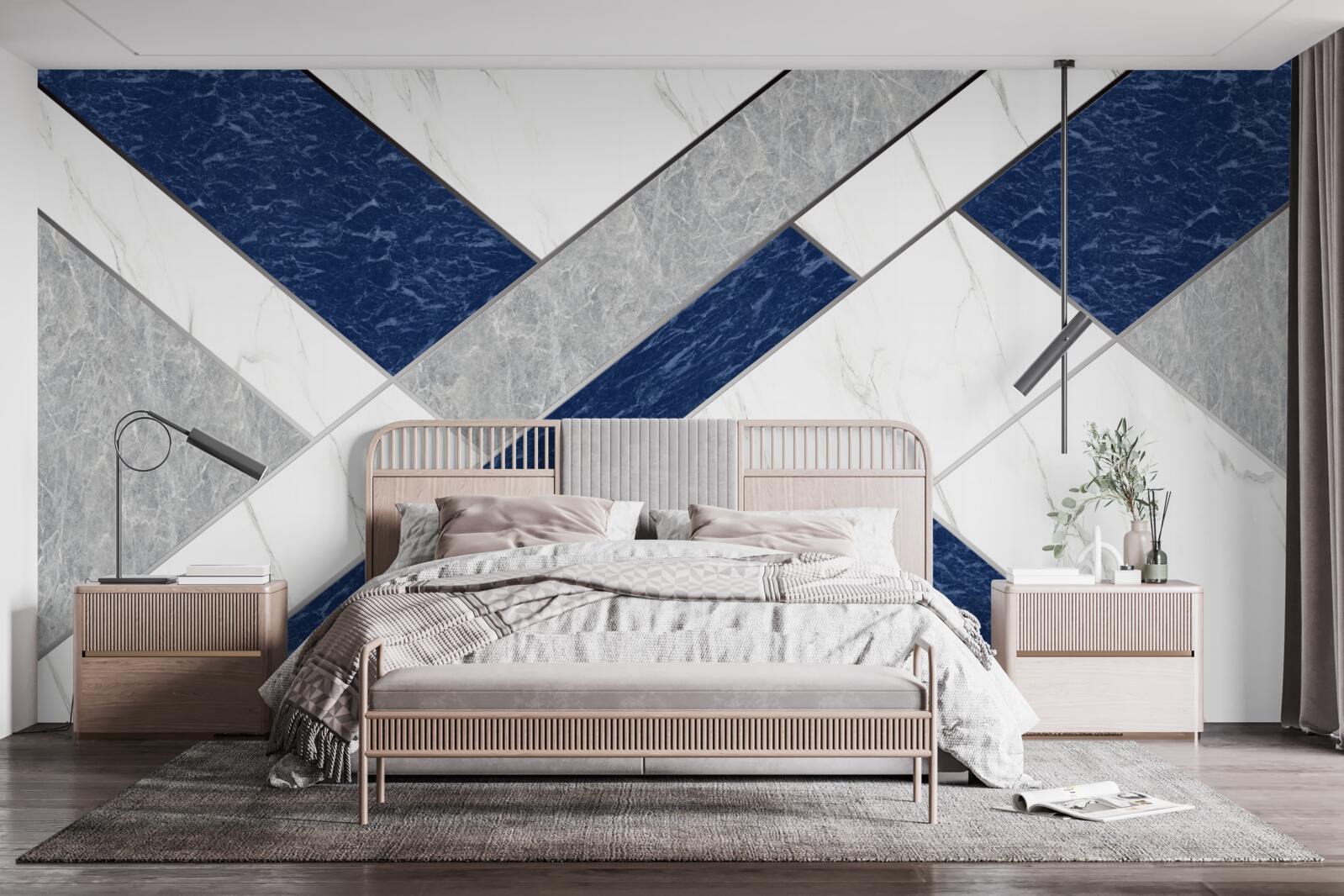 Fototapeta na celowniku niebiesko-szarych pasków