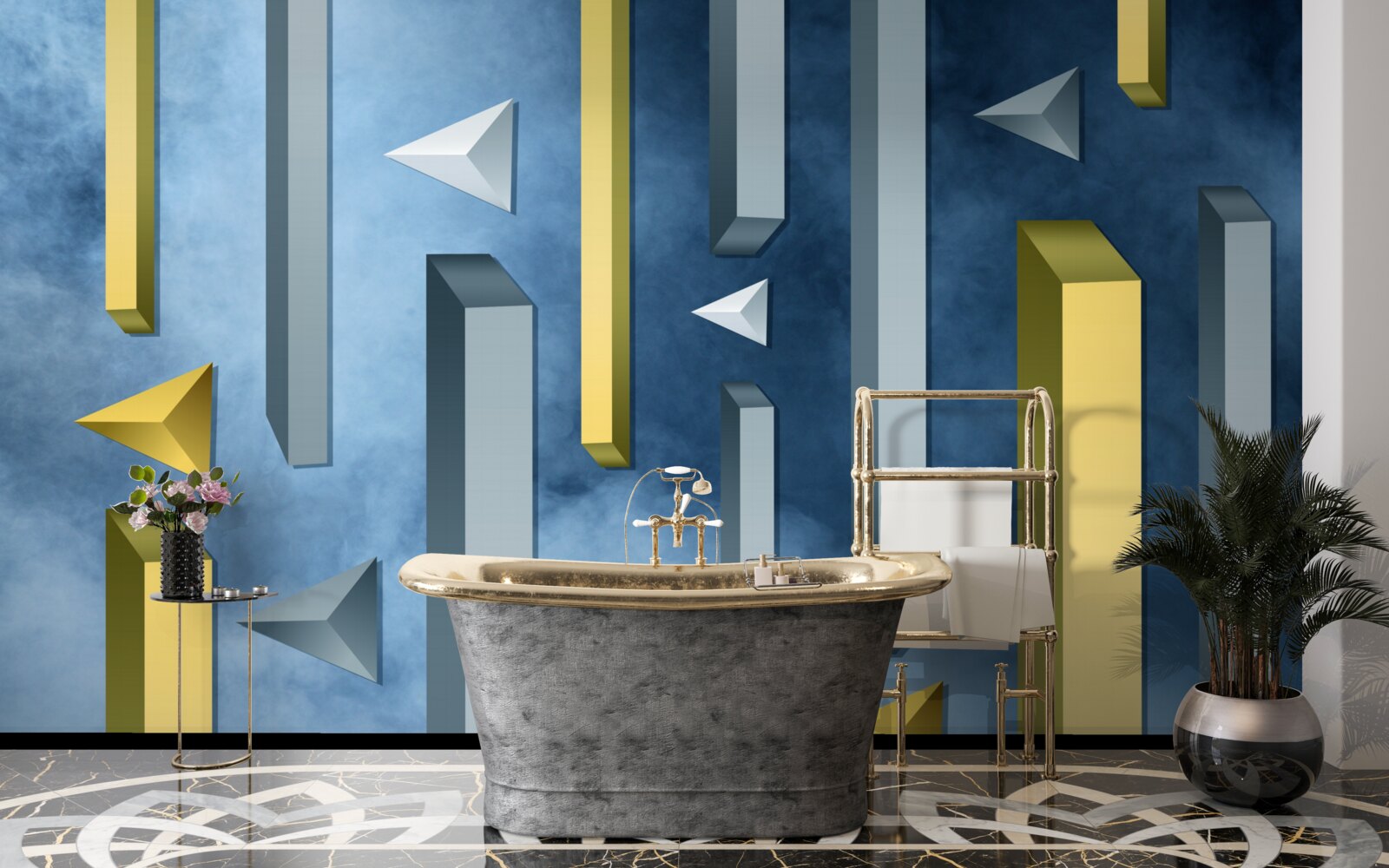 Fototapeta stado ptaków na tle błękitnego nieba