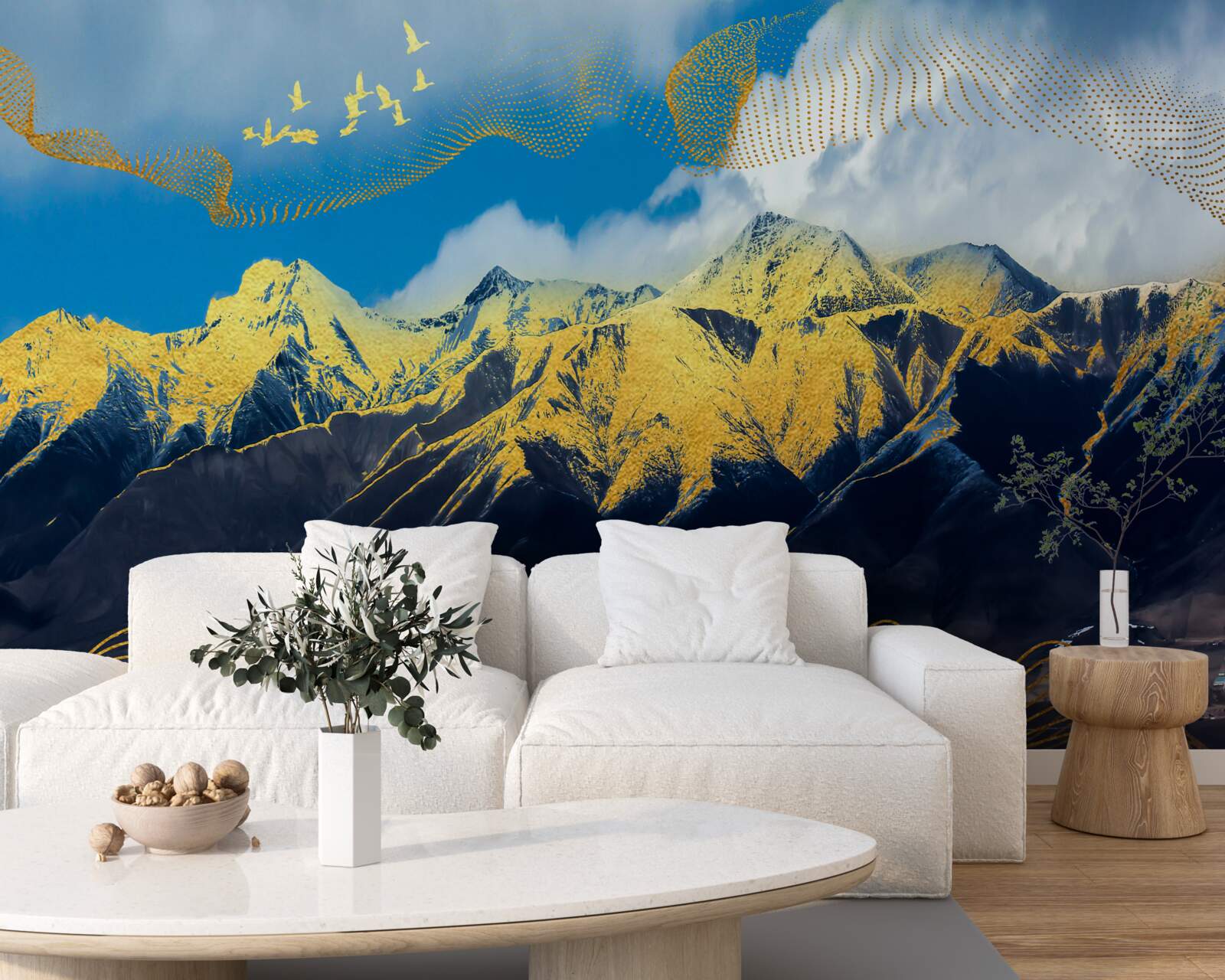 Fototapeta szczytowe złote szczyty pasm górskich