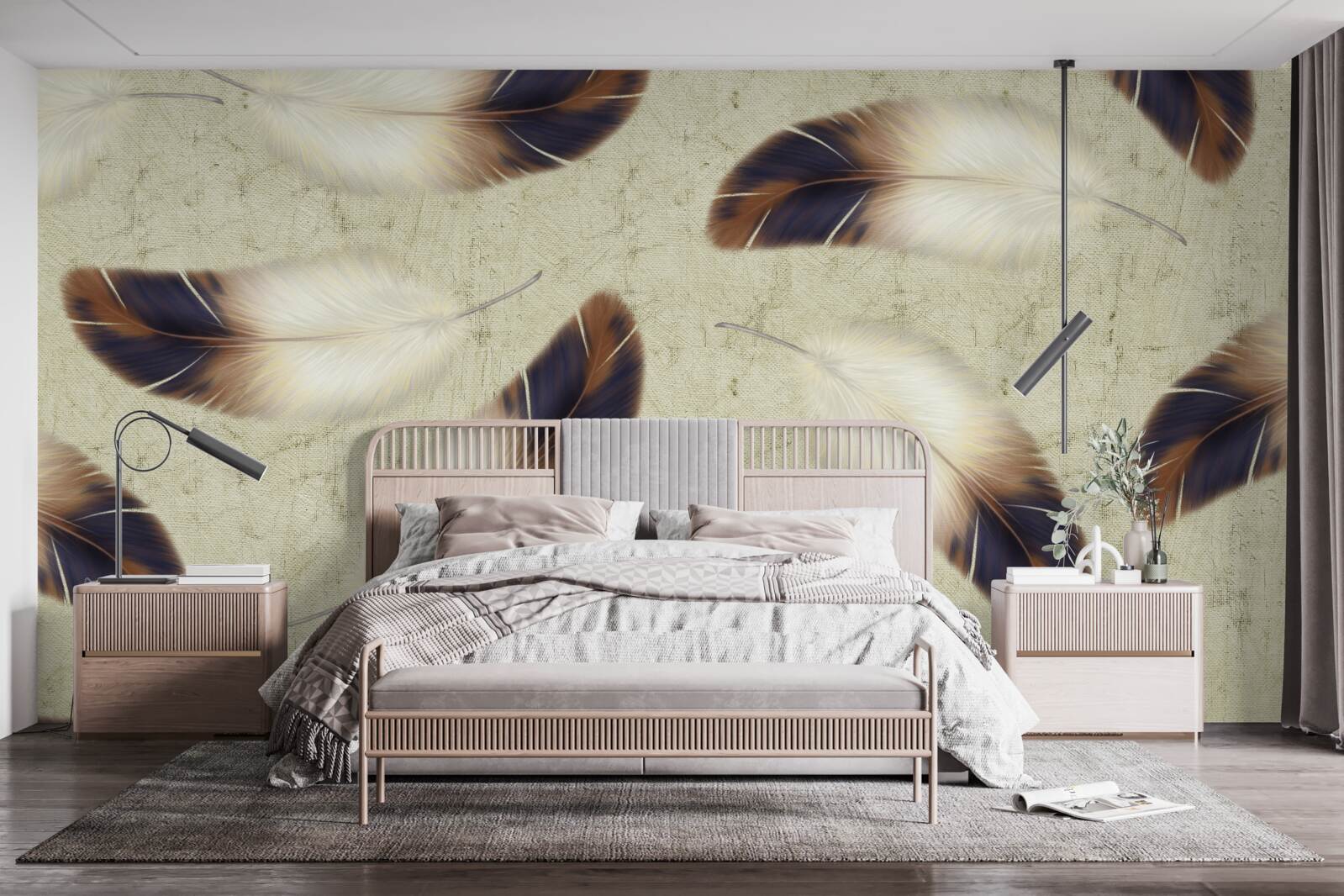 Fototapeta wspaniałe tło z piór