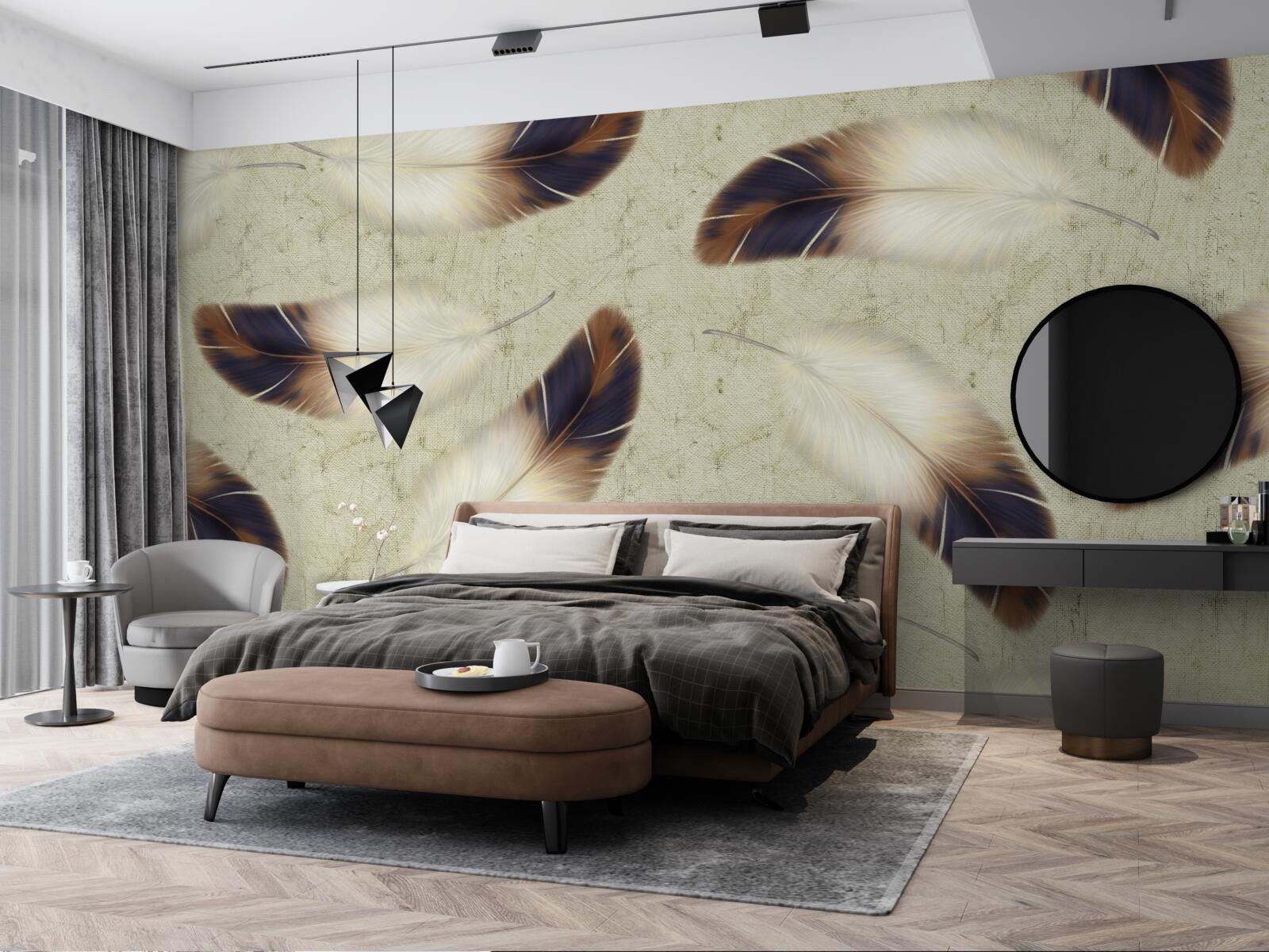 Fototapeta wspaniałe tło z piór