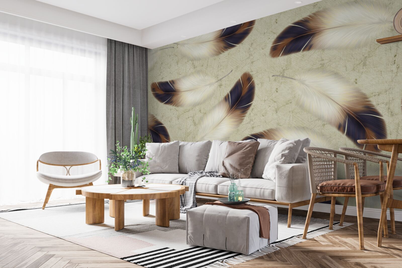 Fototapeta wspaniałe tło z piór