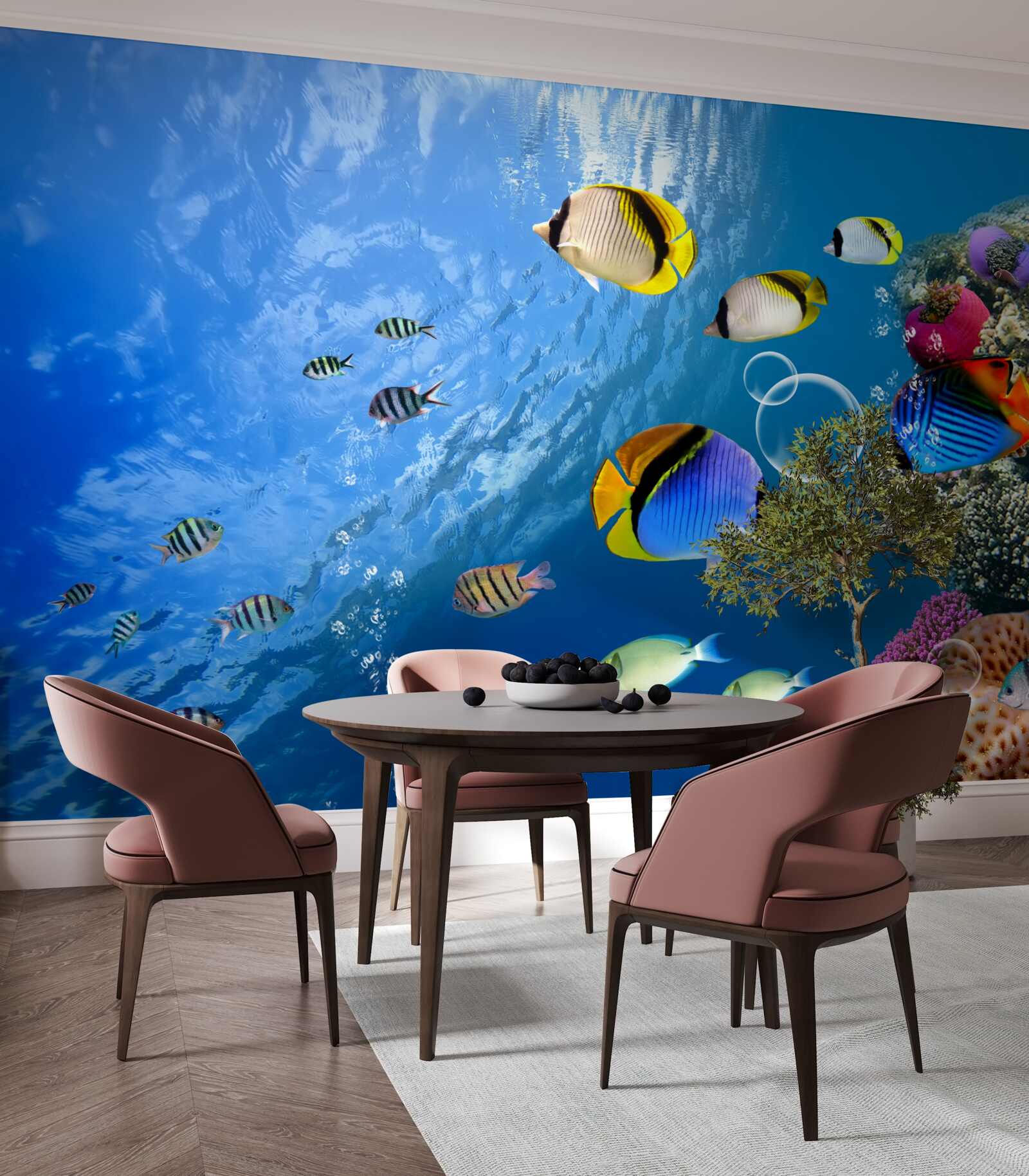 Fototapeta jasne ryby w spokojnej wodzie