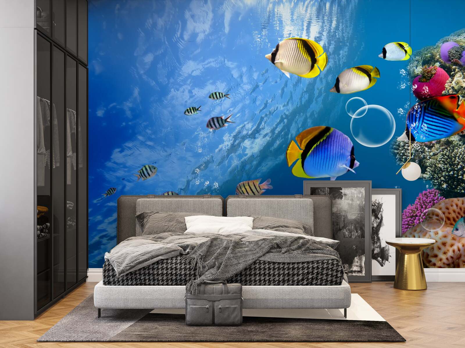 Fototapeta jasne ryby w spokojnej wodzie