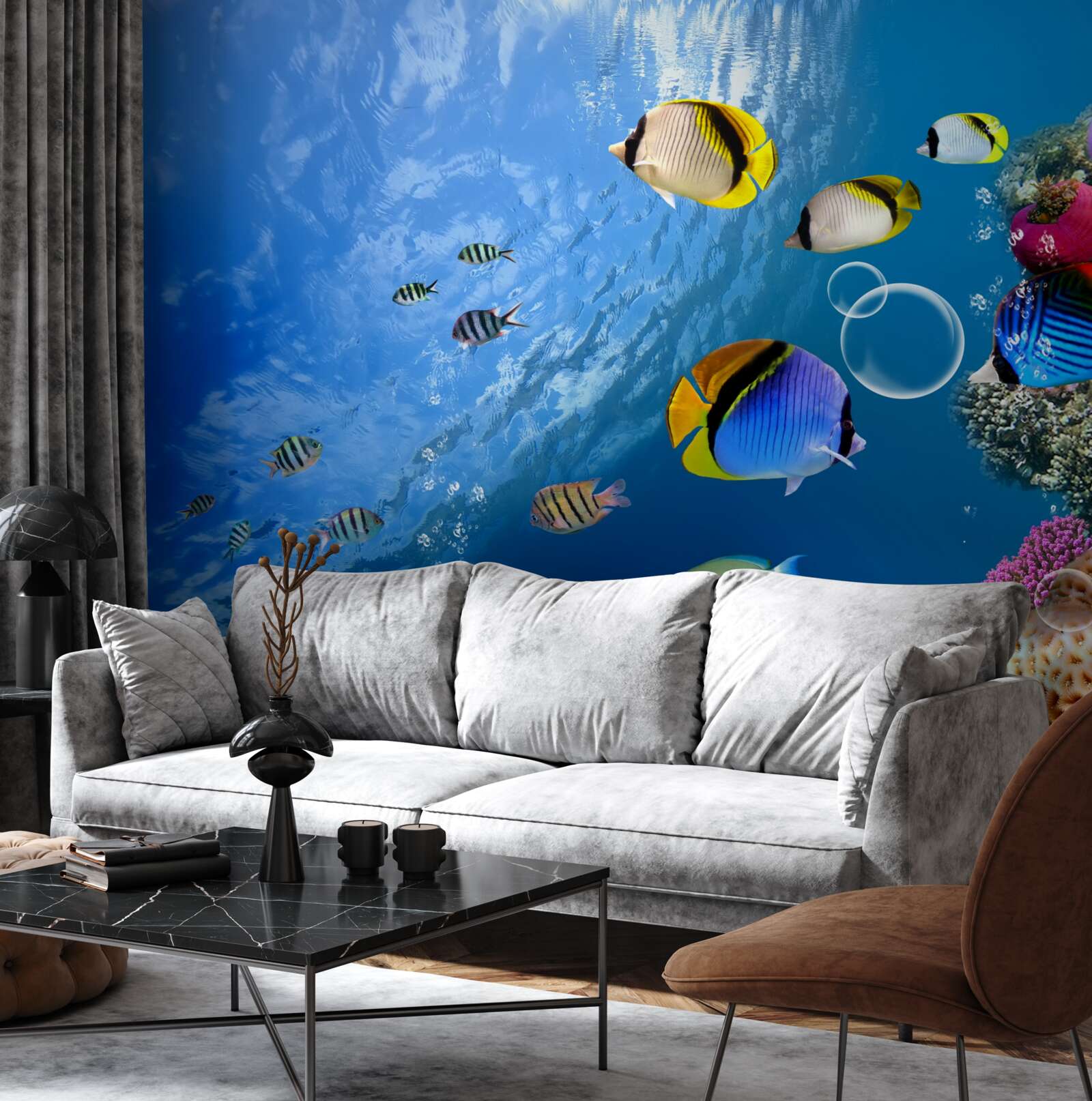 Fototapeta jasne ryby w spokojnej wodzie