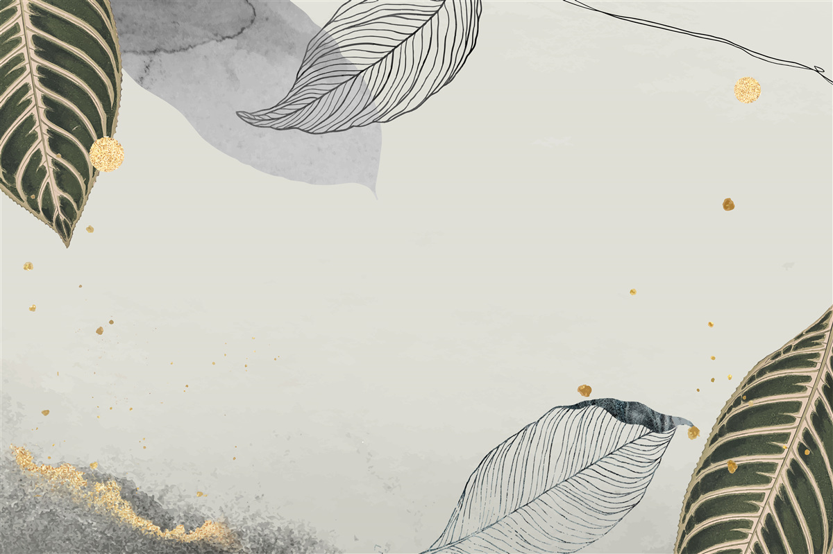 Fototapeta duże liście tropikalne znajdują się na szarym tle