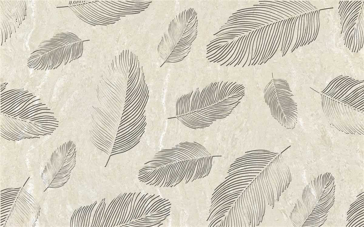 Fototapeta jasne tło ozdobione szarymi piórami