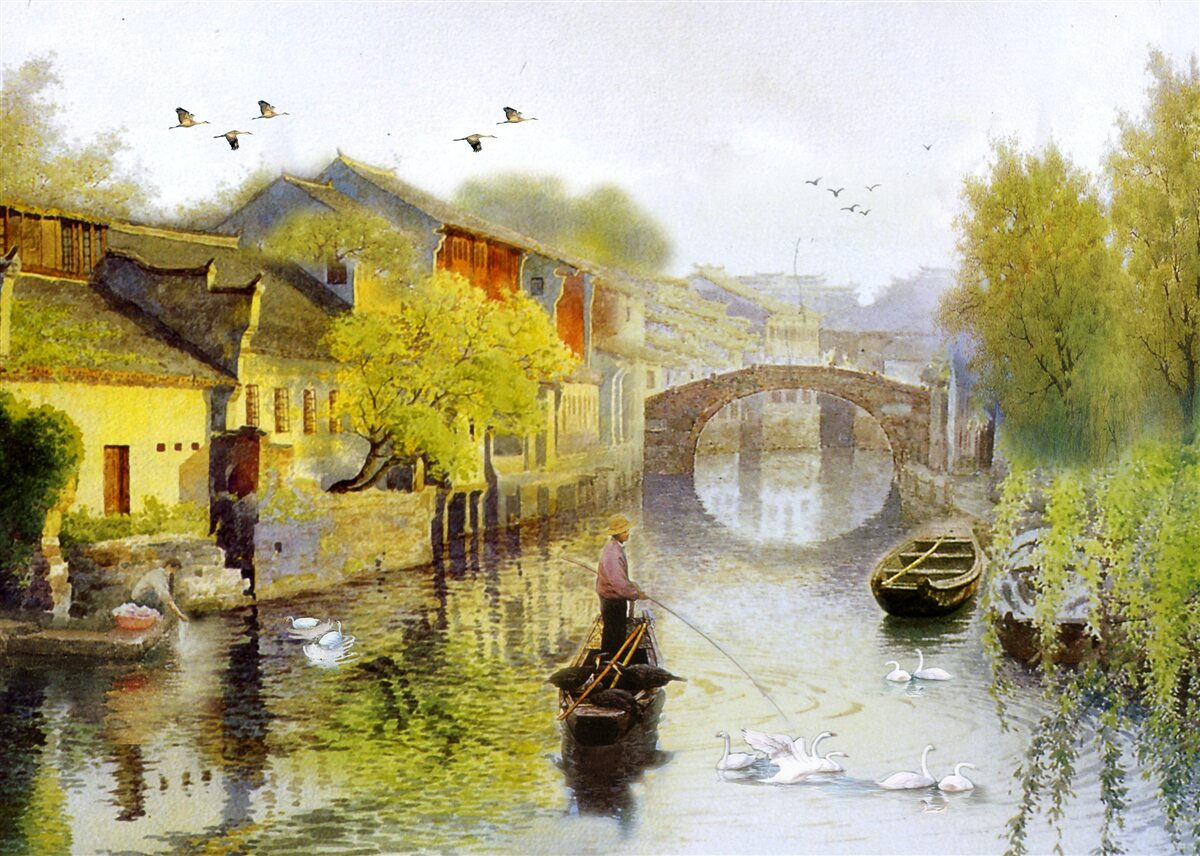 Fototapeta akwarele przedstawiające kwiaty leśne