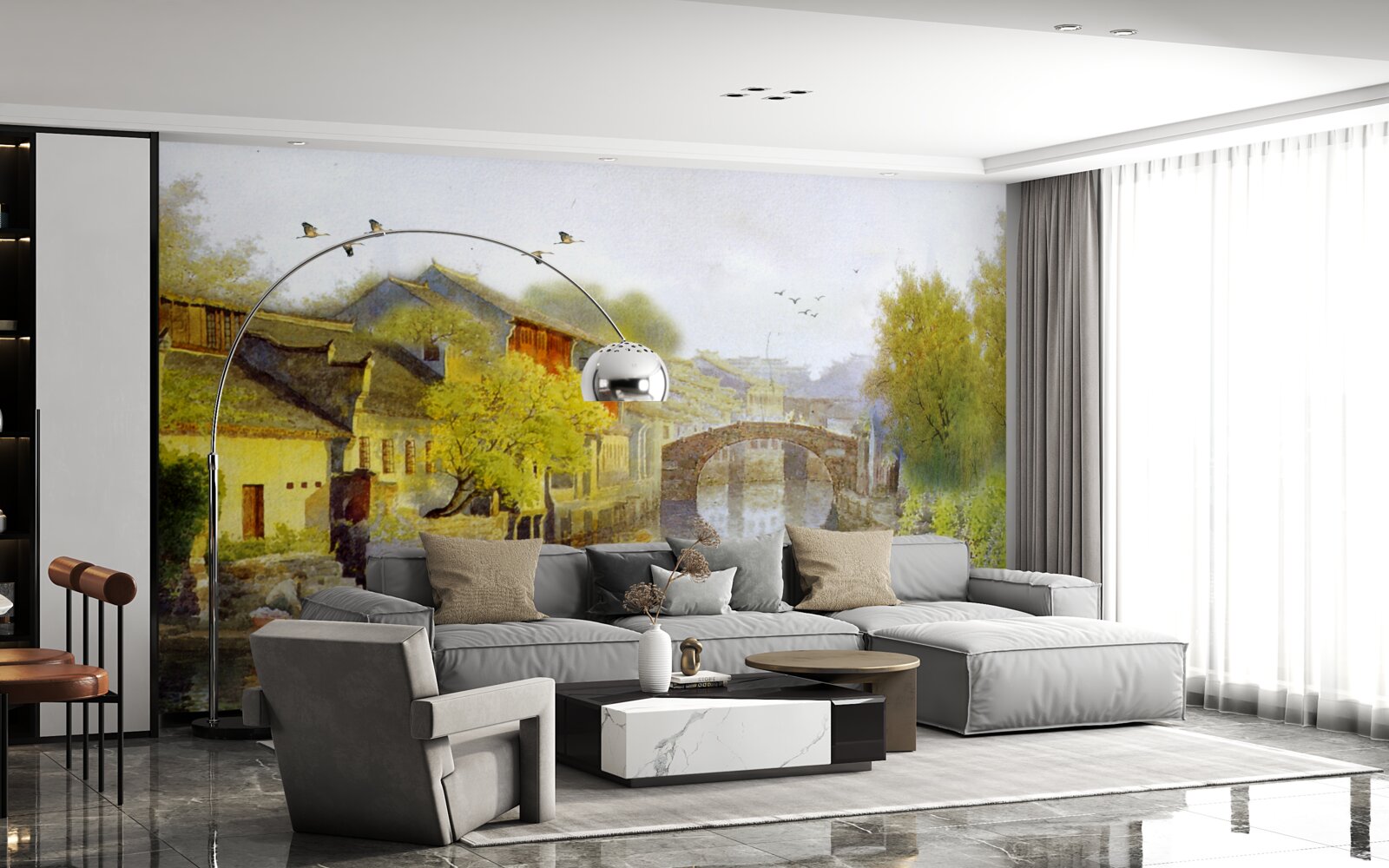 Fototapeta akwarele przedstawiające kwiaty leśne