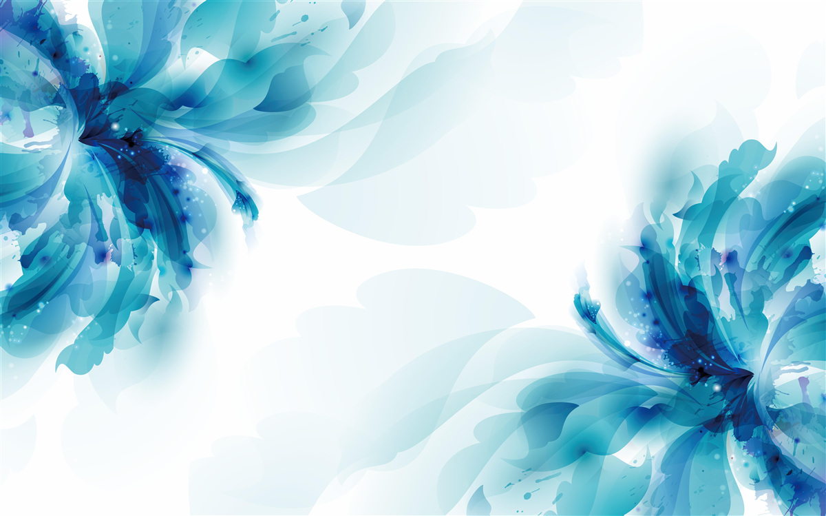 Fototapeta dwa duże narysowane niebieskie pąki