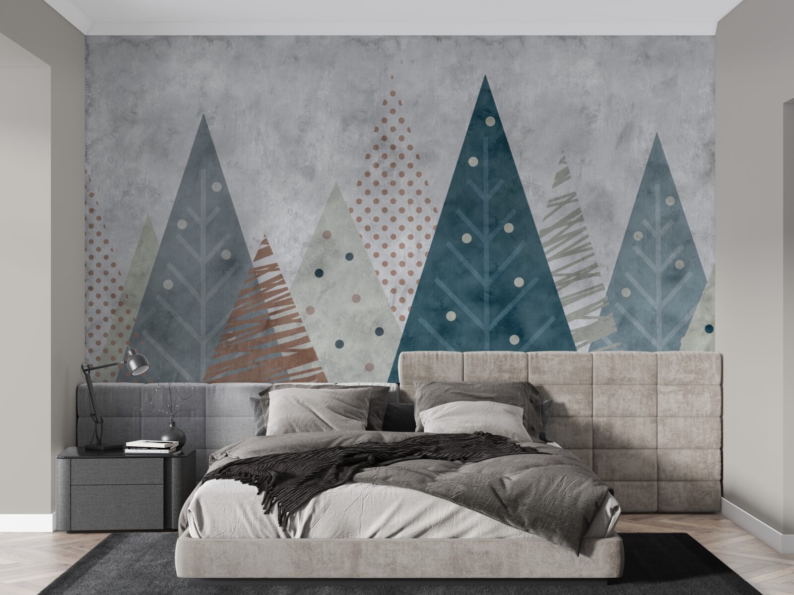 Fototapeta jesienny obraz lasu iglastego w abstrakcji