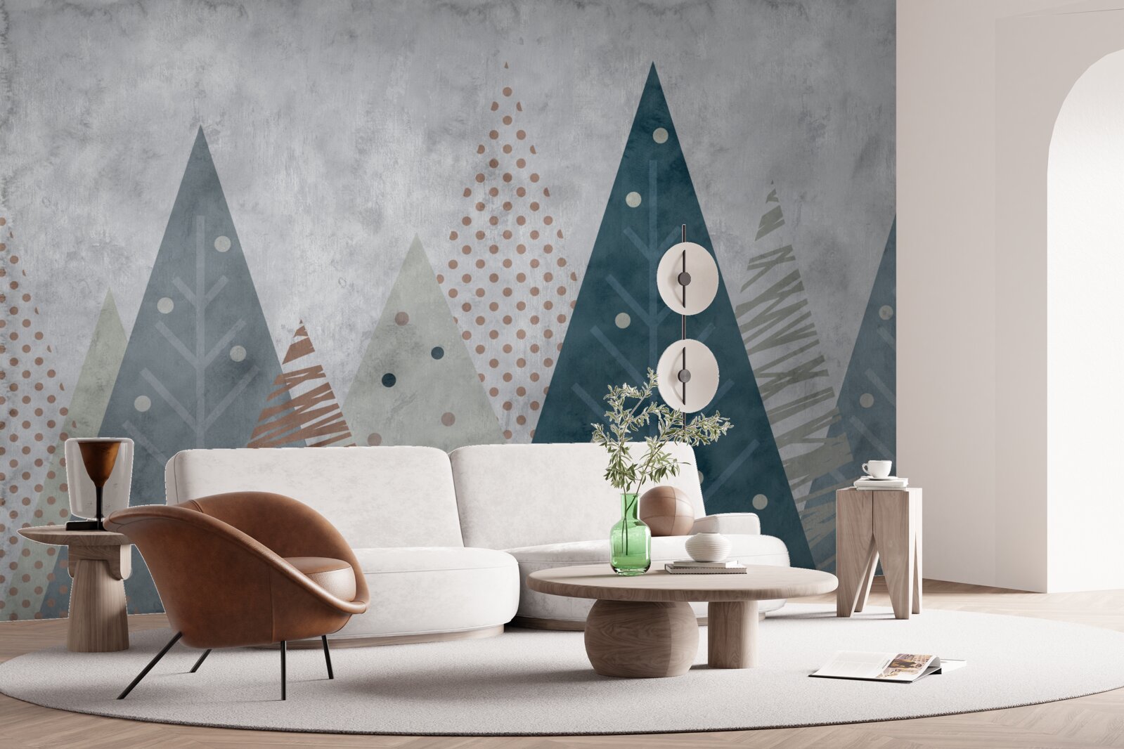 Fototapeta jesienny obraz lasu iglastego w abstrakcji