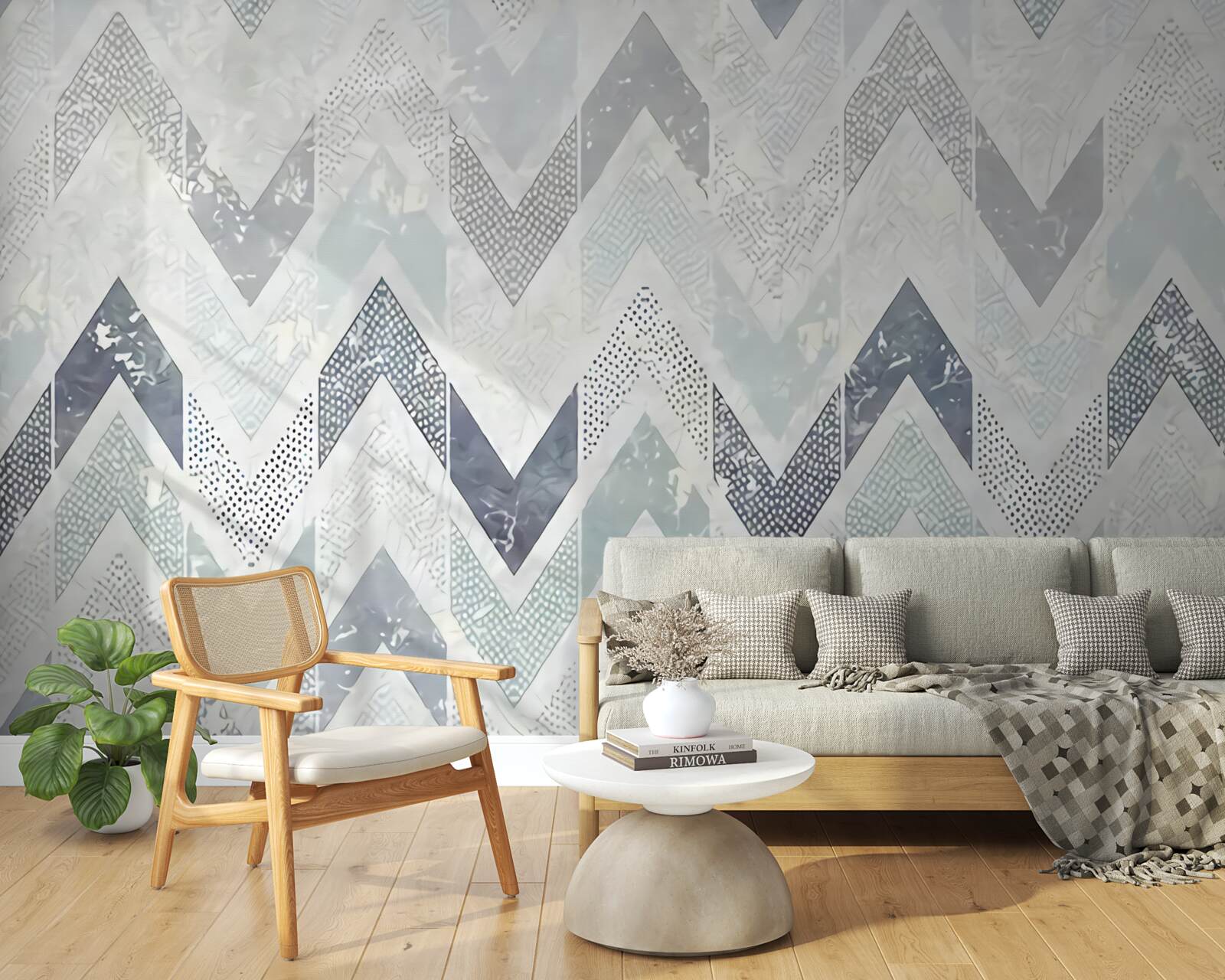 Fototapeta zimne linie biegnące w zygzakowaty wzór