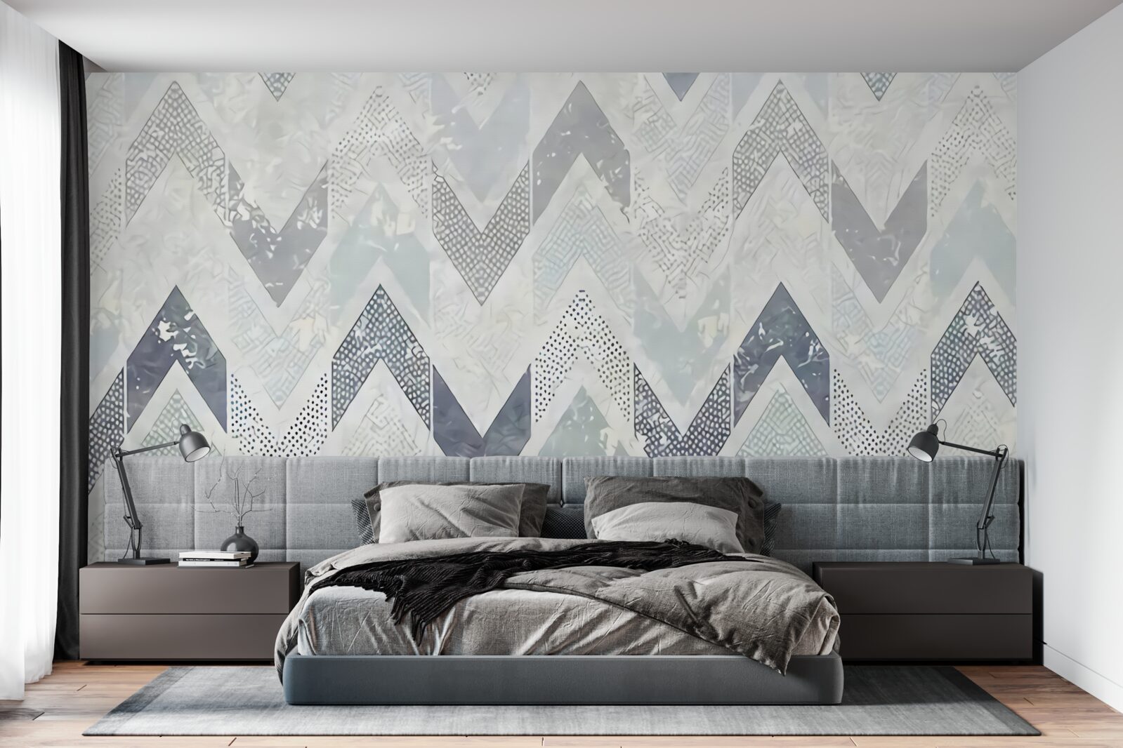 Fototapeta zimne linie biegnące w zygzakowaty wzór