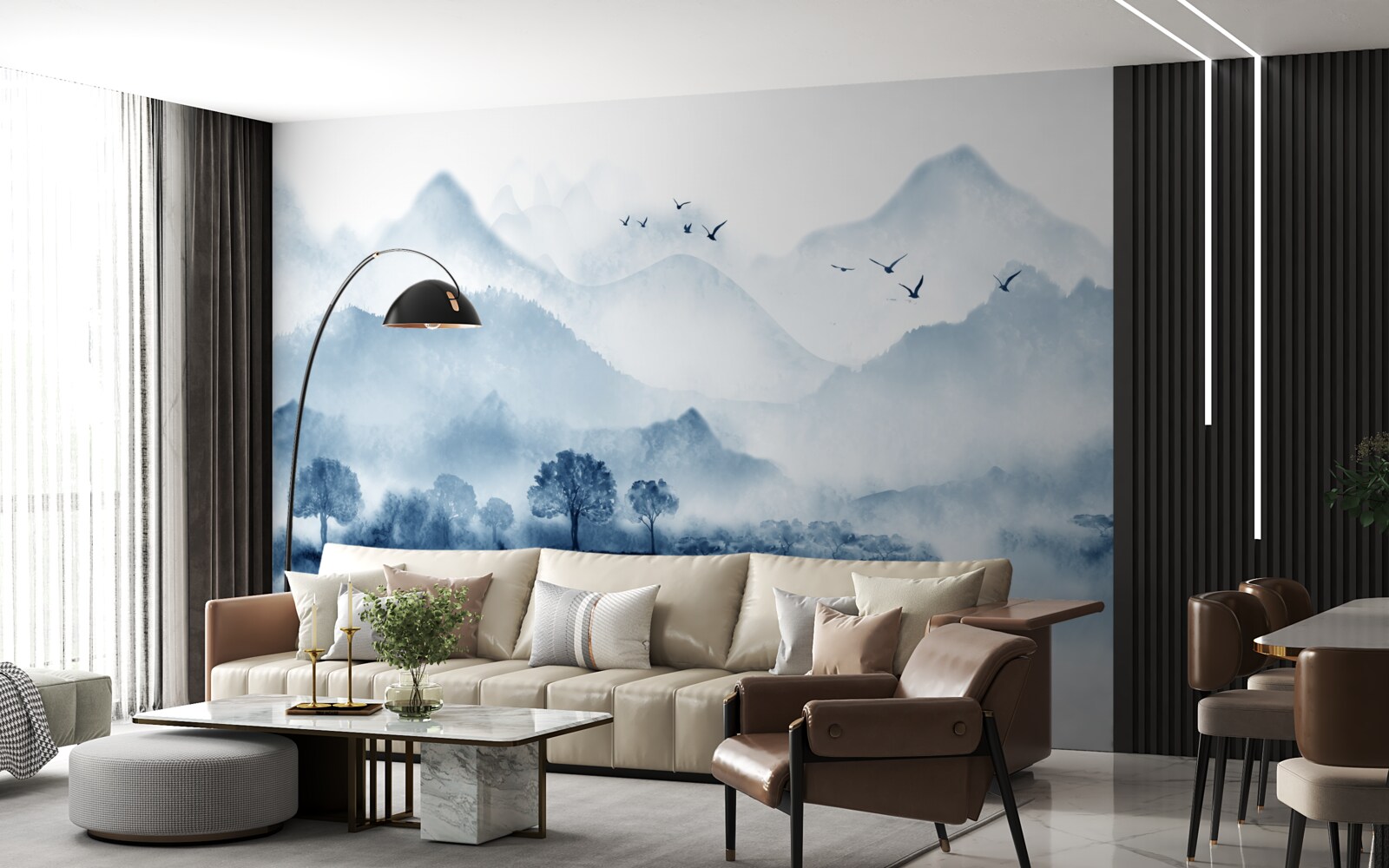 Fototapeta spokój na górskim stawie rybackim