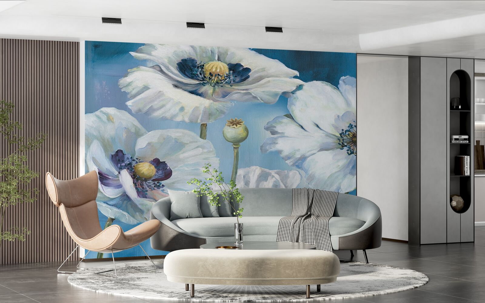 Fototapeta ogromne białe maki