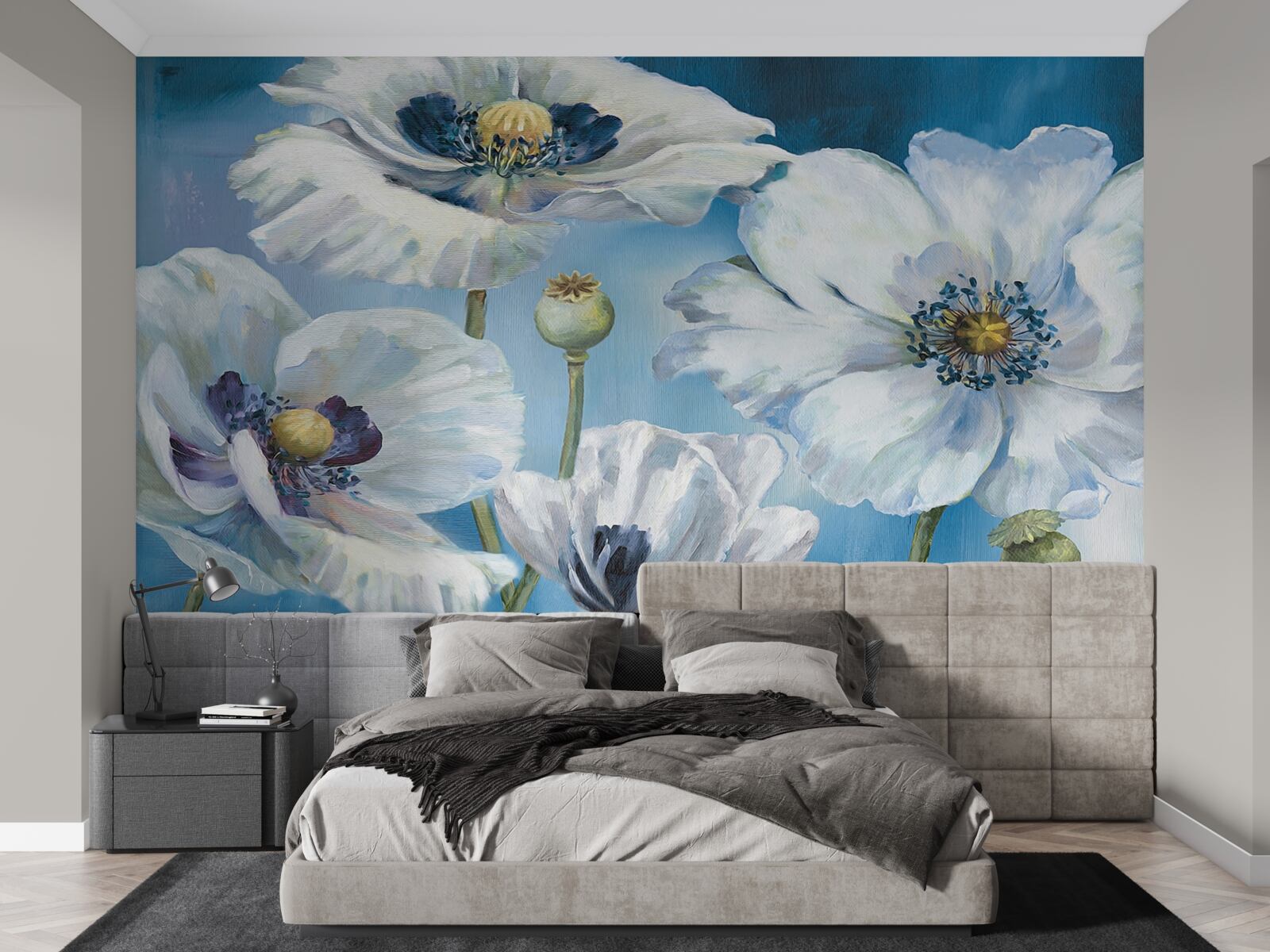 Fototapeta ogromne białe maki