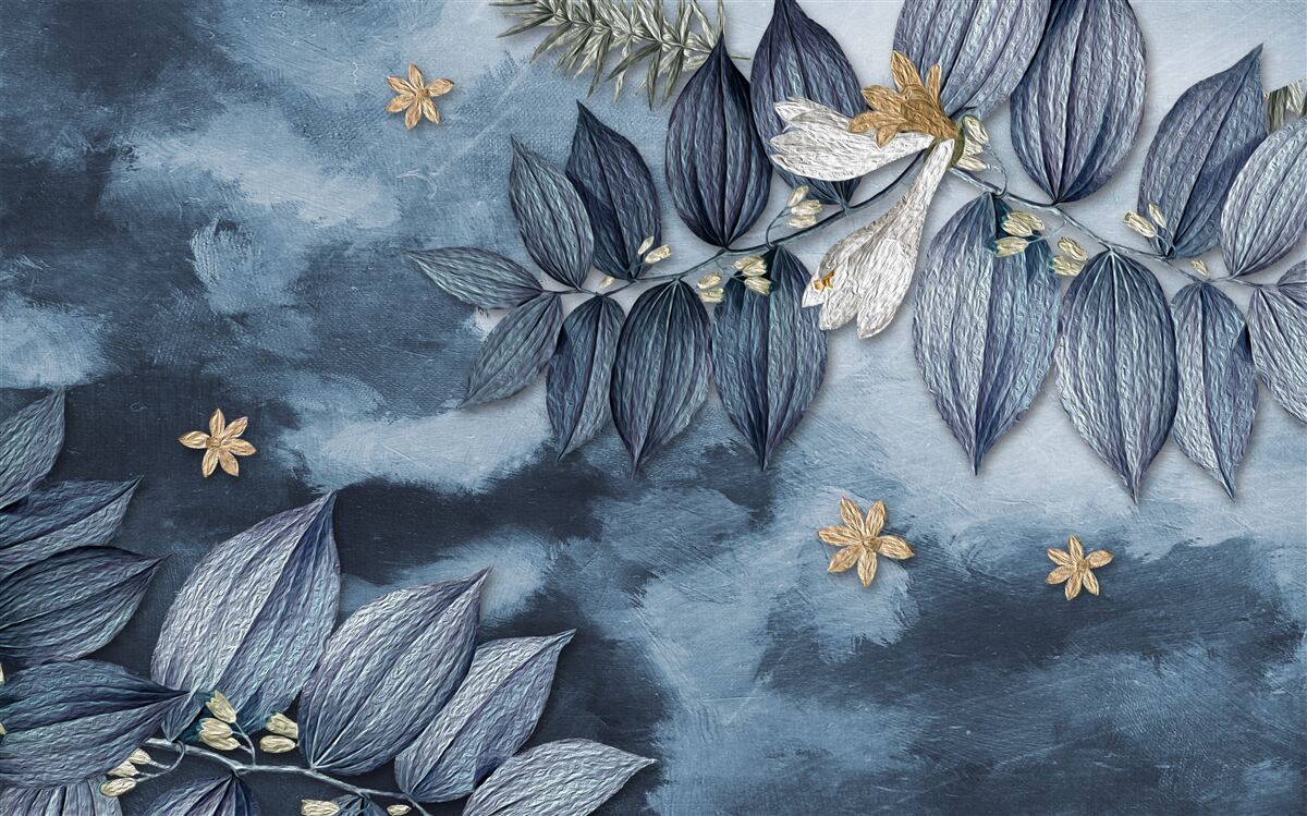 Fototapeta noc z chmurami w tropikalnym lesie